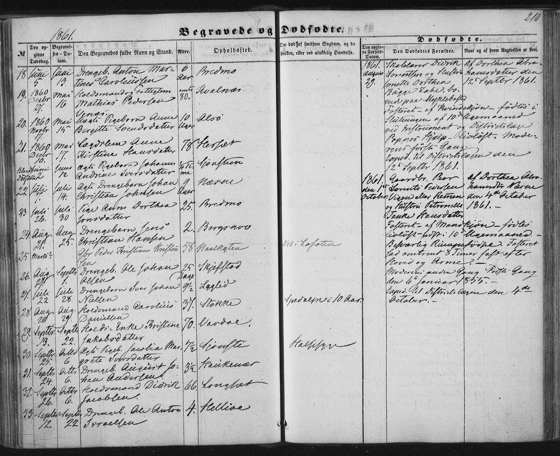 Ministerialprotokoller, klokkerbøker og fødselsregistre - Nordland, AV/SAT-A-1459/838/L0550: Parish register (official) no. 838A08, 1855-1865, p. 210