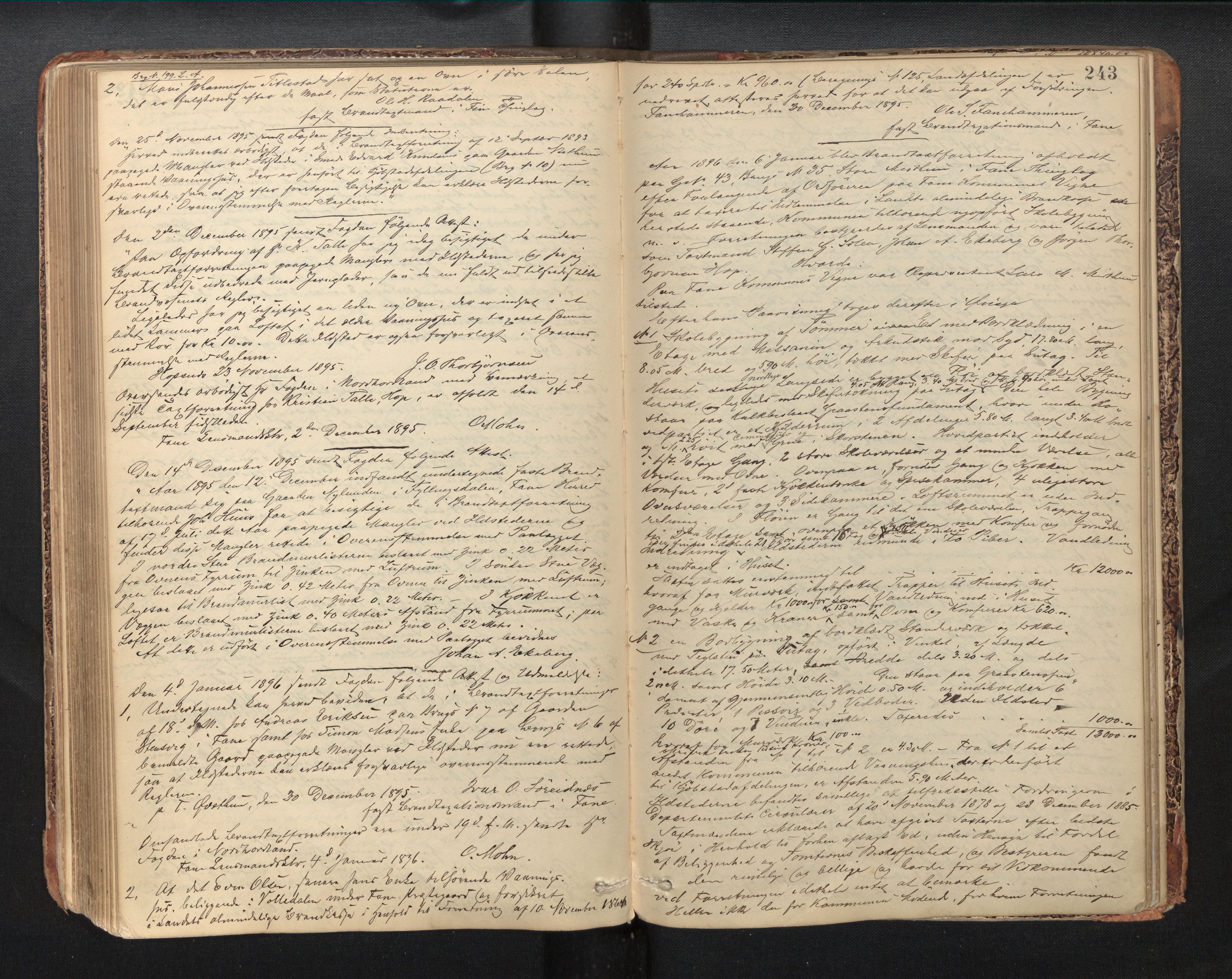 Lensmannen i Fana, AV/SAB-A-31801/0012/L0004: Branntakstprotokoll, 1888-1899, p. 242b-243a