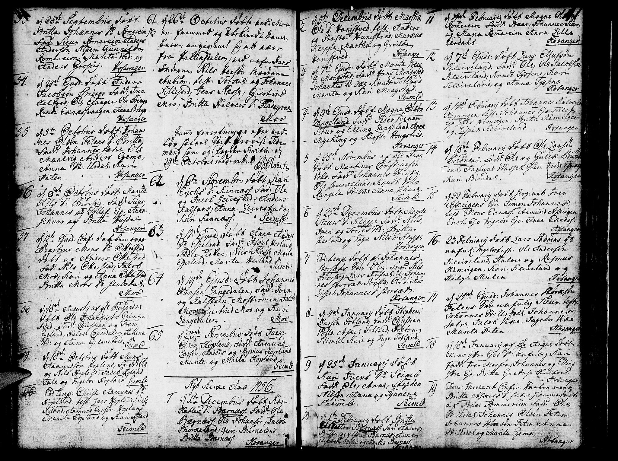 Hosanger sokneprestembete, AV/SAB-A-75801/H/Haa: Parish register (official) no. A 1 /1, 1750-1766, p. 41
