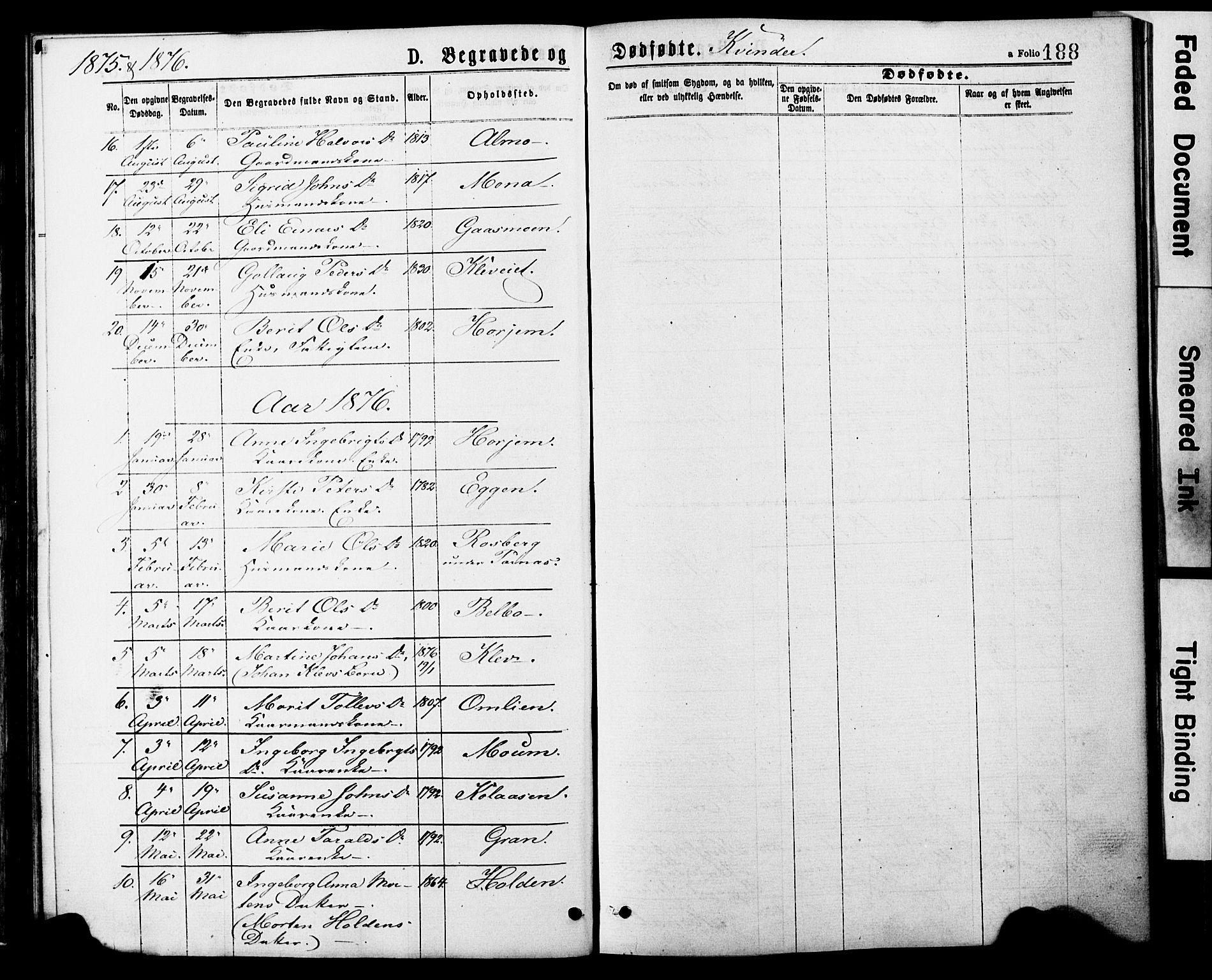 Ministerialprotokoller, klokkerbøker og fødselsregistre - Nord-Trøndelag, AV/SAT-A-1458/749/L0473: Parish register (official) no. 749A07, 1873-1887, p. 188