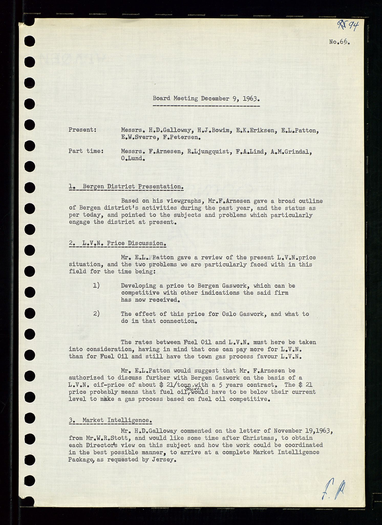 Pa 0982 - Esso Norge A/S, AV/SAST-A-100448/A/Aa/L0001/0004: Den administrerende direksjon Board minutes (styrereferater) / Den administrerende direksjon Board minutes (styrereferater), 1963-1964, p. 168