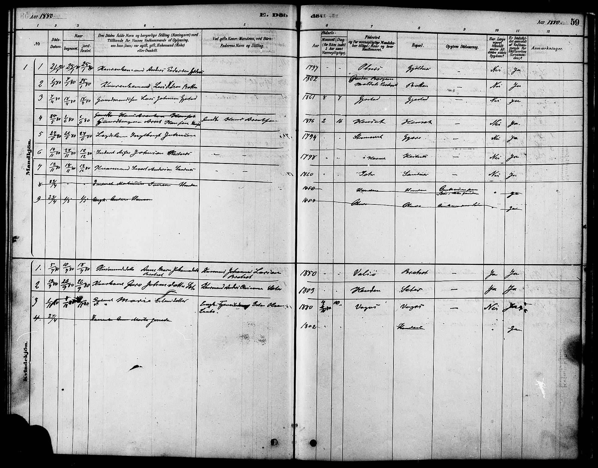 Ministerialprotokoller, klokkerbøker og fødselsregistre - Møre og Romsdal, AV/SAT-A-1454/580/L0924: Parish register (official) no. 580A01, 1878-1887, p. 59