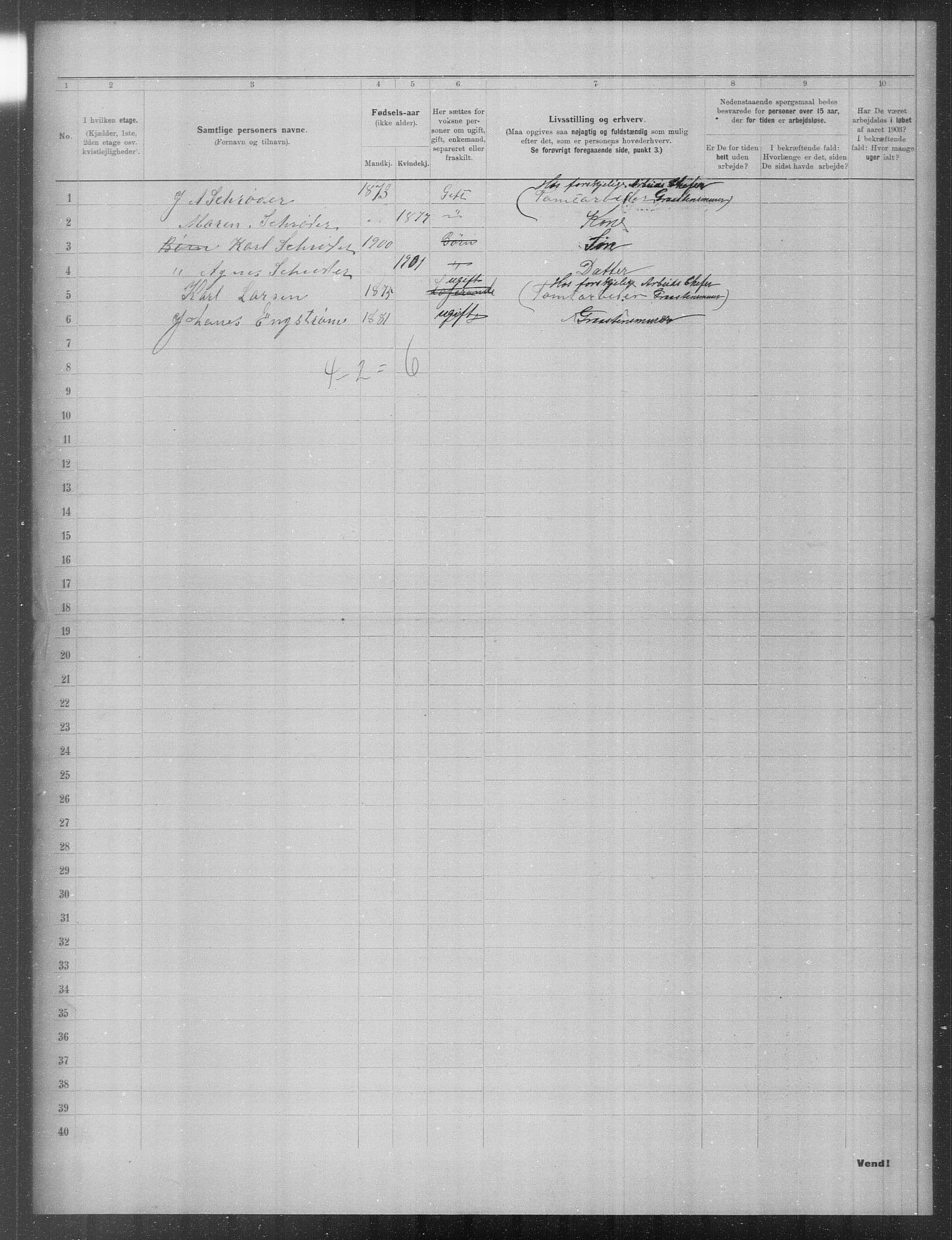 OBA, Municipal Census 1903 for Kristiania, 1903, p. 18541