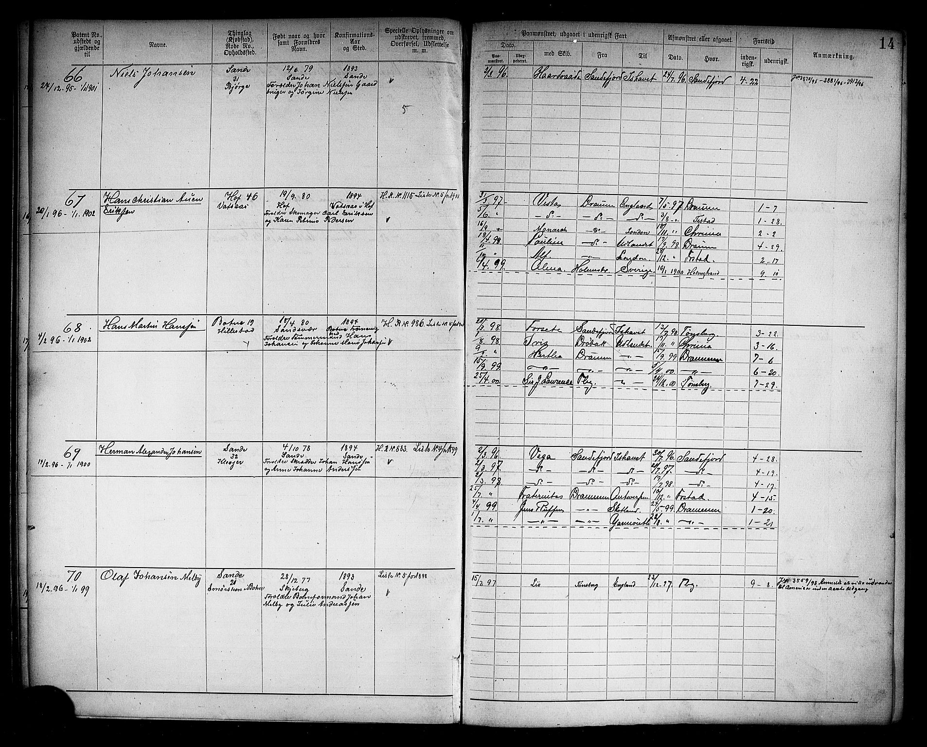 Holmestrand innrulleringskontor, SAKO/A-1151/F/Fb/L0002: Annotasjonsrulle, 1894-1911, p. 17