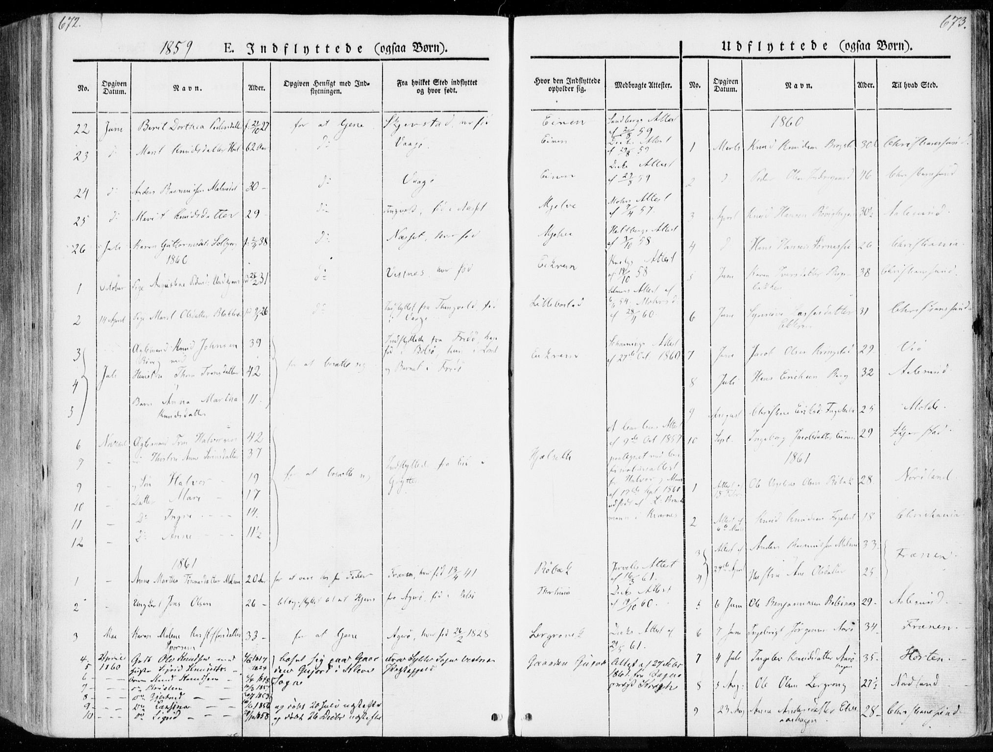Ministerialprotokoller, klokkerbøker og fødselsregistre - Møre og Romsdal, SAT/A-1454/555/L0653: Parish register (official) no. 555A04, 1843-1869, p. 672-673