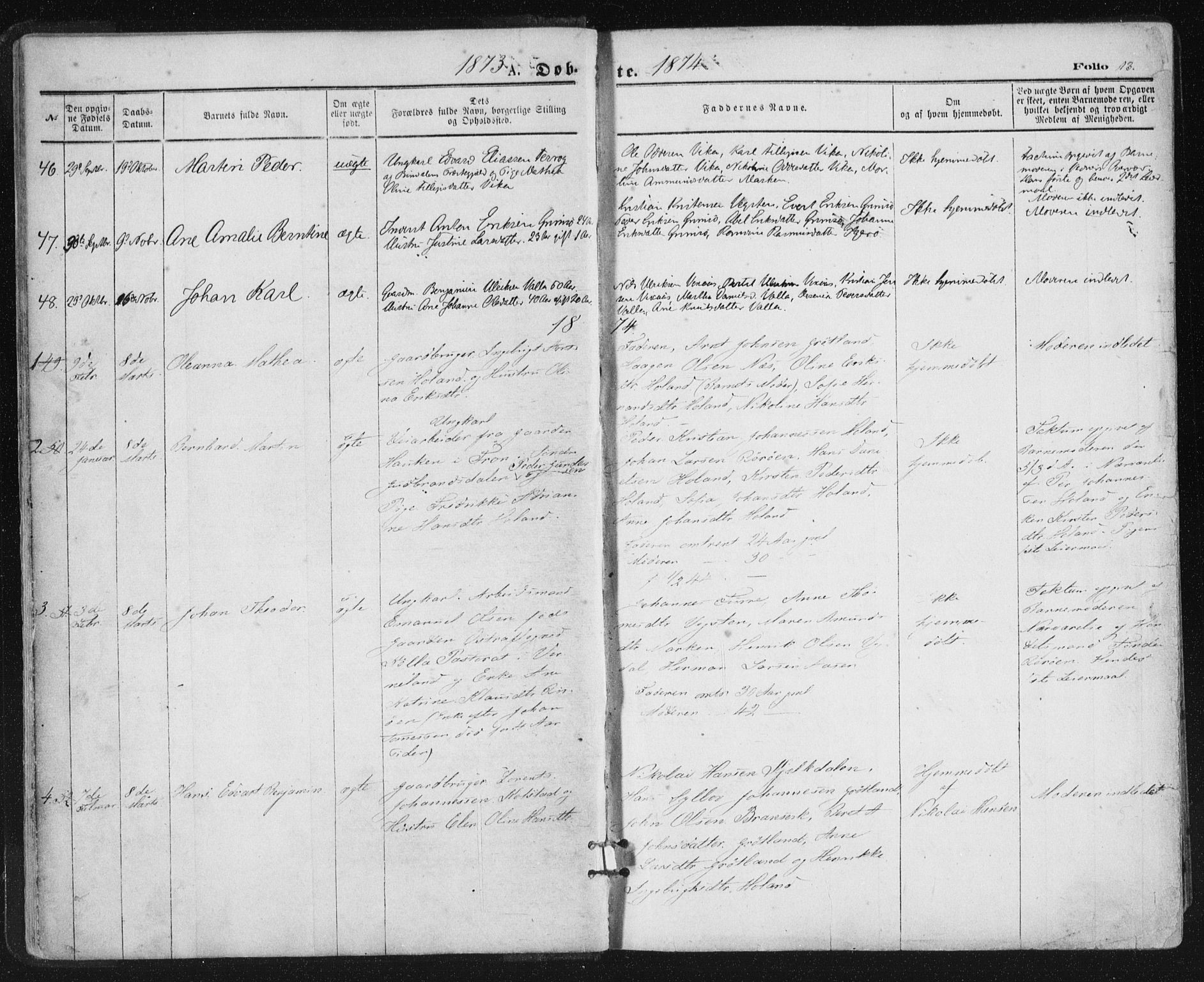 Ministerialprotokoller, klokkerbøker og fødselsregistre - Nordland, AV/SAT-A-1459/816/L0241: Parish register (official) no. 816A07, 1870-1885, p. 13