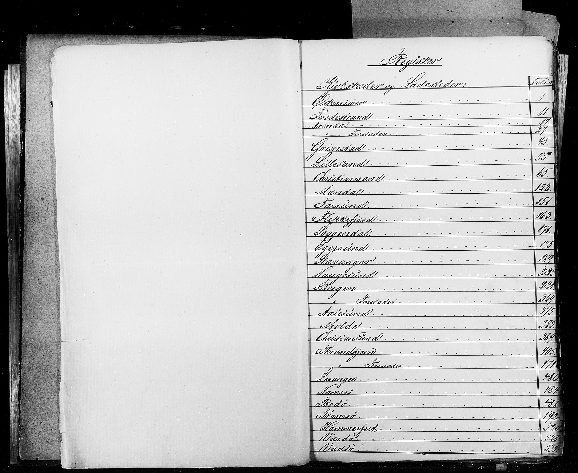 RA, Census 1855, vol. 8: Risør-Vadsø, 1855