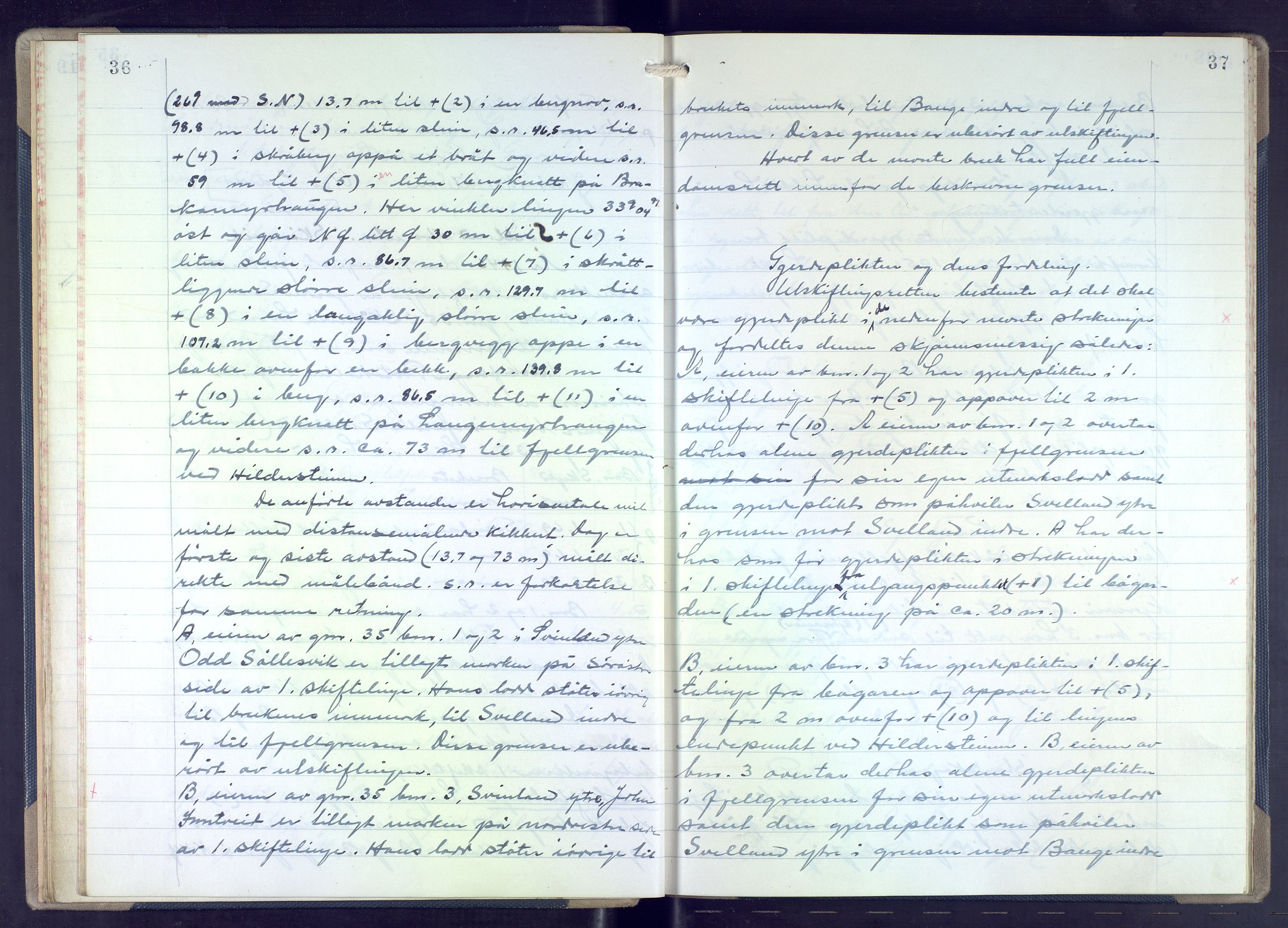Hordaland jordskiftedøme - VII Indre Sunnhordland jordskiftedistrikt, AV/SAB-A-7401/A/Aa/L0021: Forhandlingsprotokoll, 1945-1953, p. 36-37