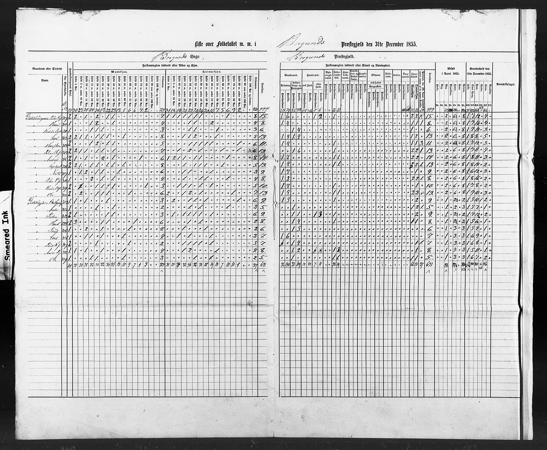 SAT, Census 1855 for Borgund, 1855, p. 81