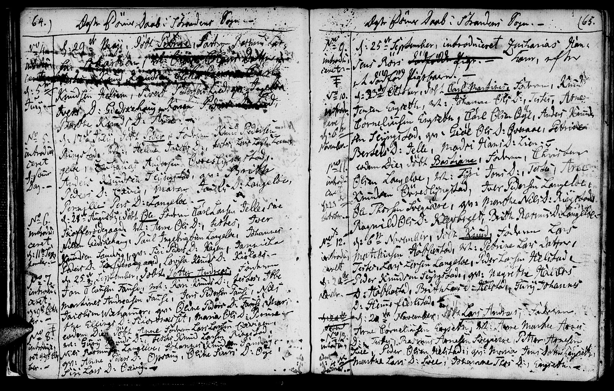 Ministerialprotokoller, klokkerbøker og fødselsregistre - Møre og Romsdal, AV/SAT-A-1454/520/L0272: Parish register (official) no. 520A02, 1802-1827, p. 64-65