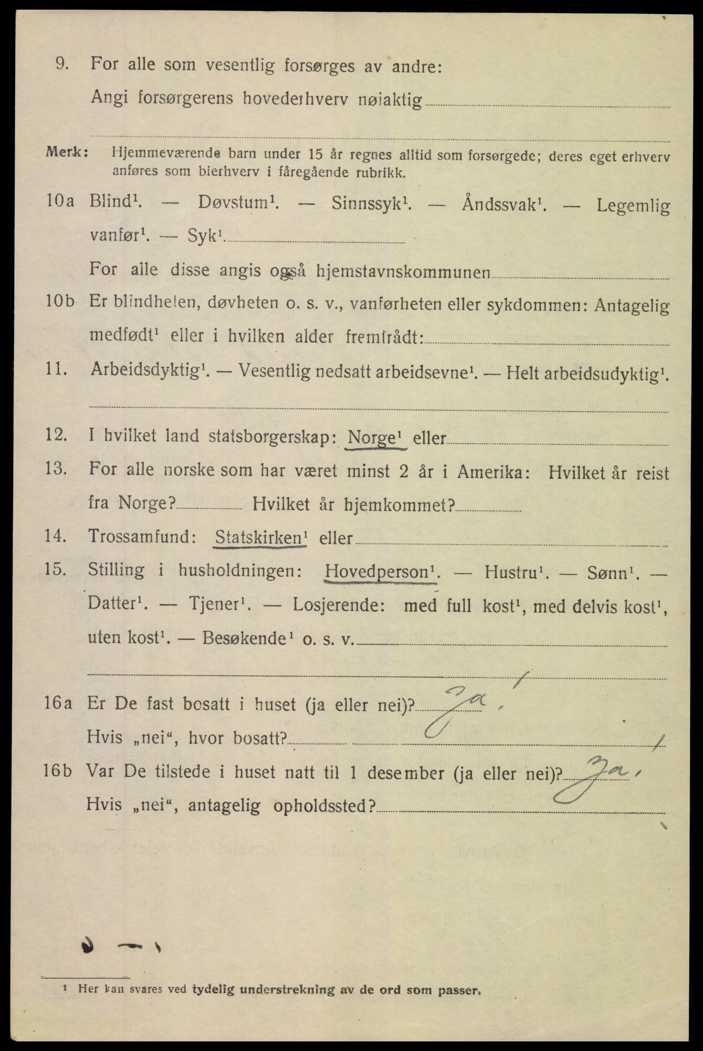 SAK, 1920 census for Arendal, 1920, p. 21041