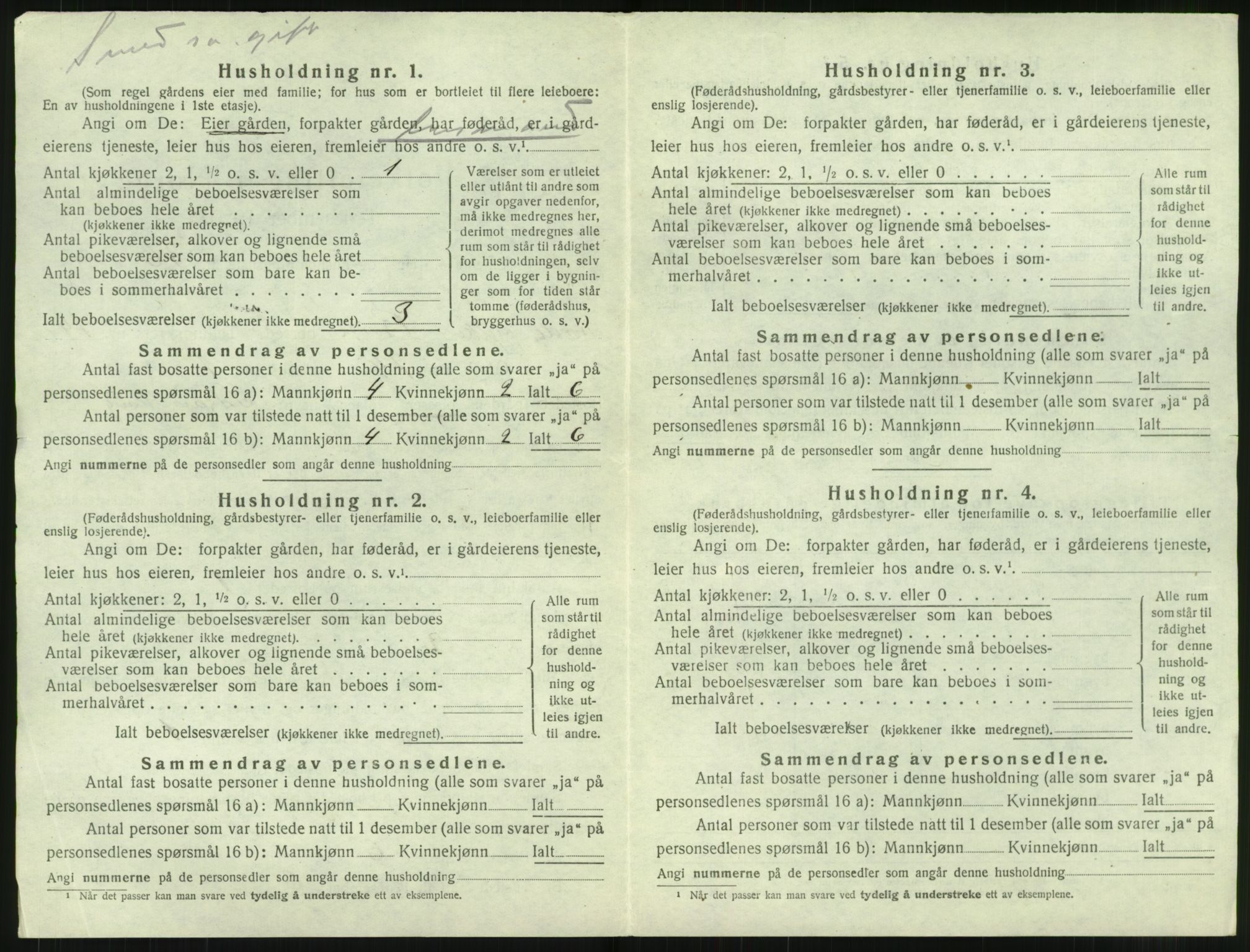 SAT, 1920 census for Borge, 1920, p. 1544