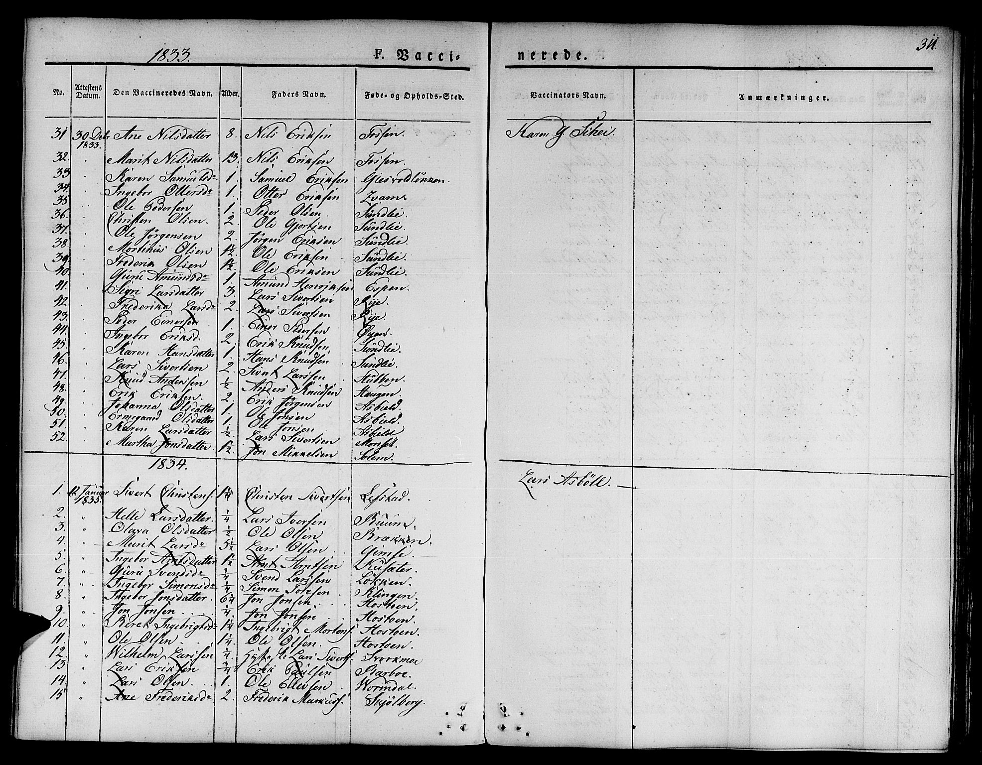 Ministerialprotokoller, klokkerbøker og fødselsregistre - Sør-Trøndelag, SAT/A-1456/668/L0804: Parish register (official) no. 668A04, 1826-1839, p. 311