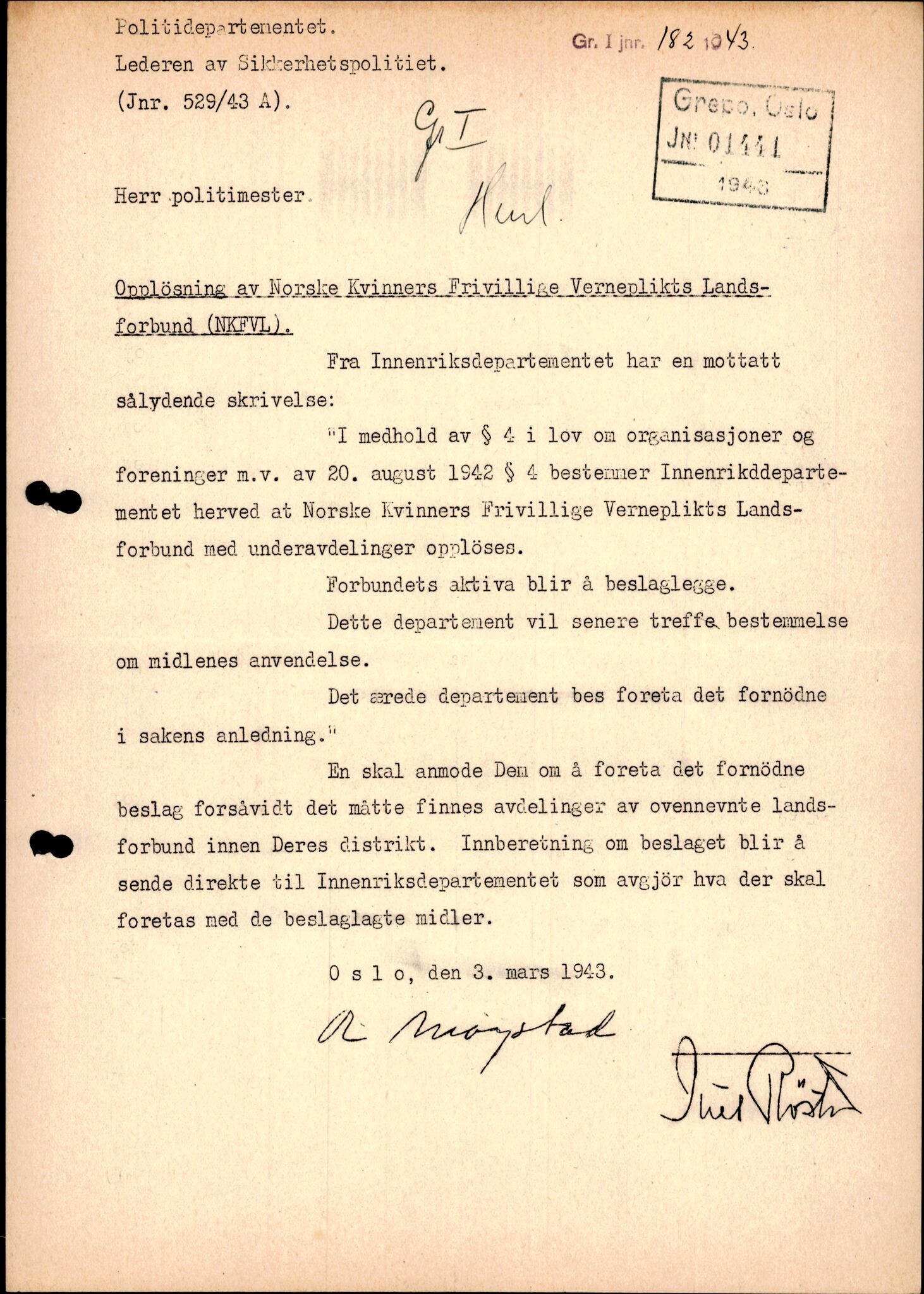 Forsvarets Overkommando. 2 kontor. Arkiv 11.4. Spredte tyske arkivsaker, AV/RA-RAFA-7031/D/Dar/Darc/L0006: BdSN, 1942-1945, p. 599