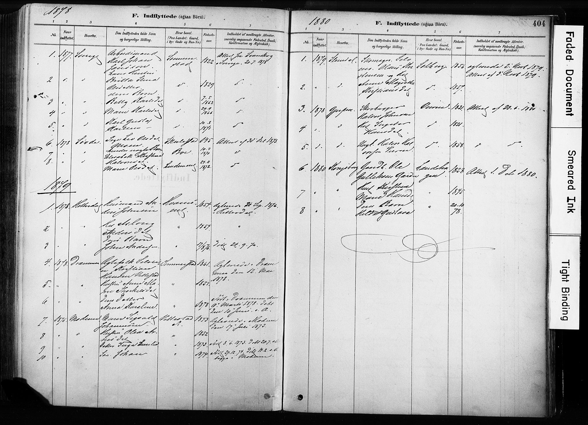 Sandsvær kirkebøker, SAKO/A-244/F/Fb/L0001: Parish register (official) no. II 1, 1878-1906, p. 404