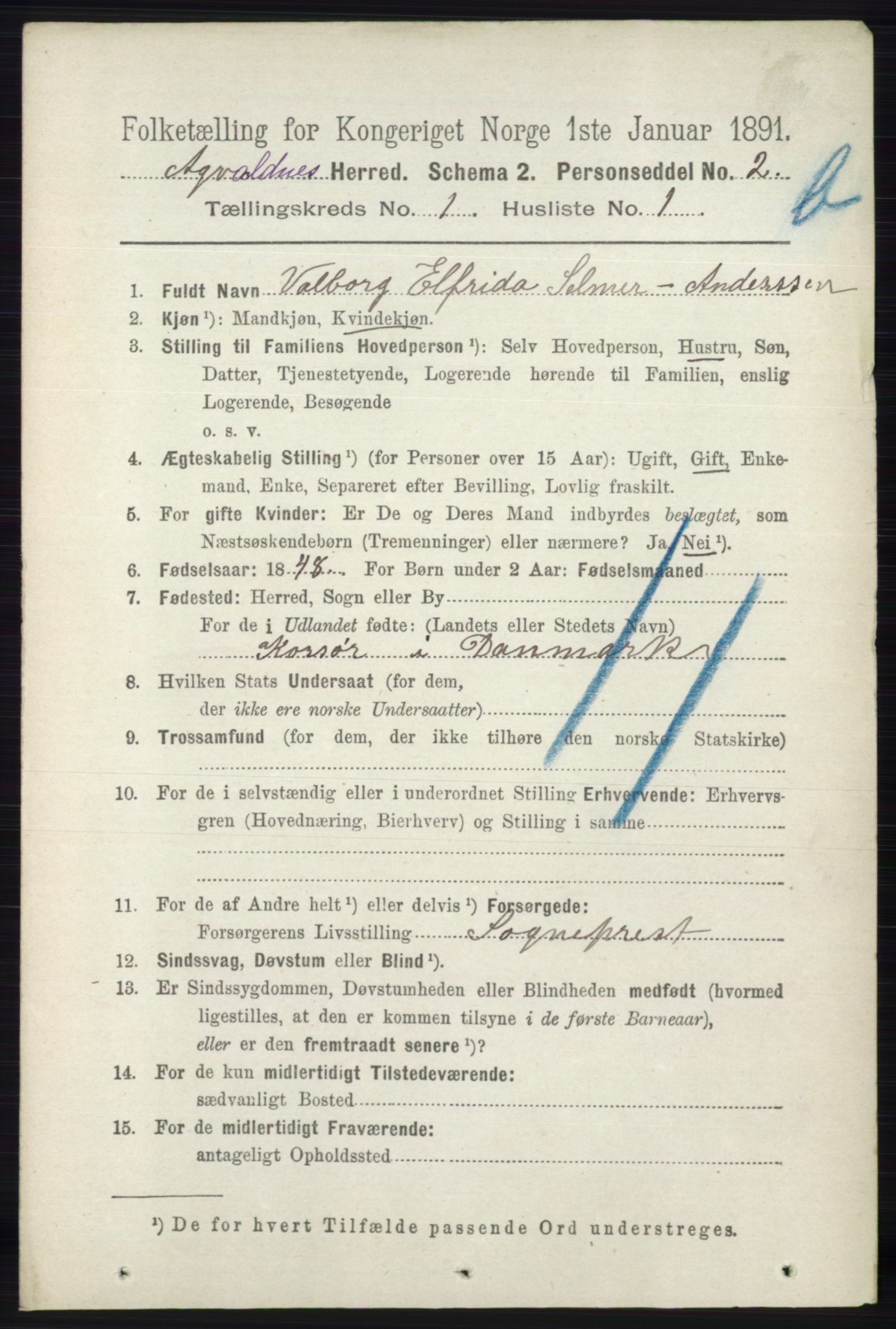 RA, 1891 census for 1147 Avaldsnes, 1891, p. 1251