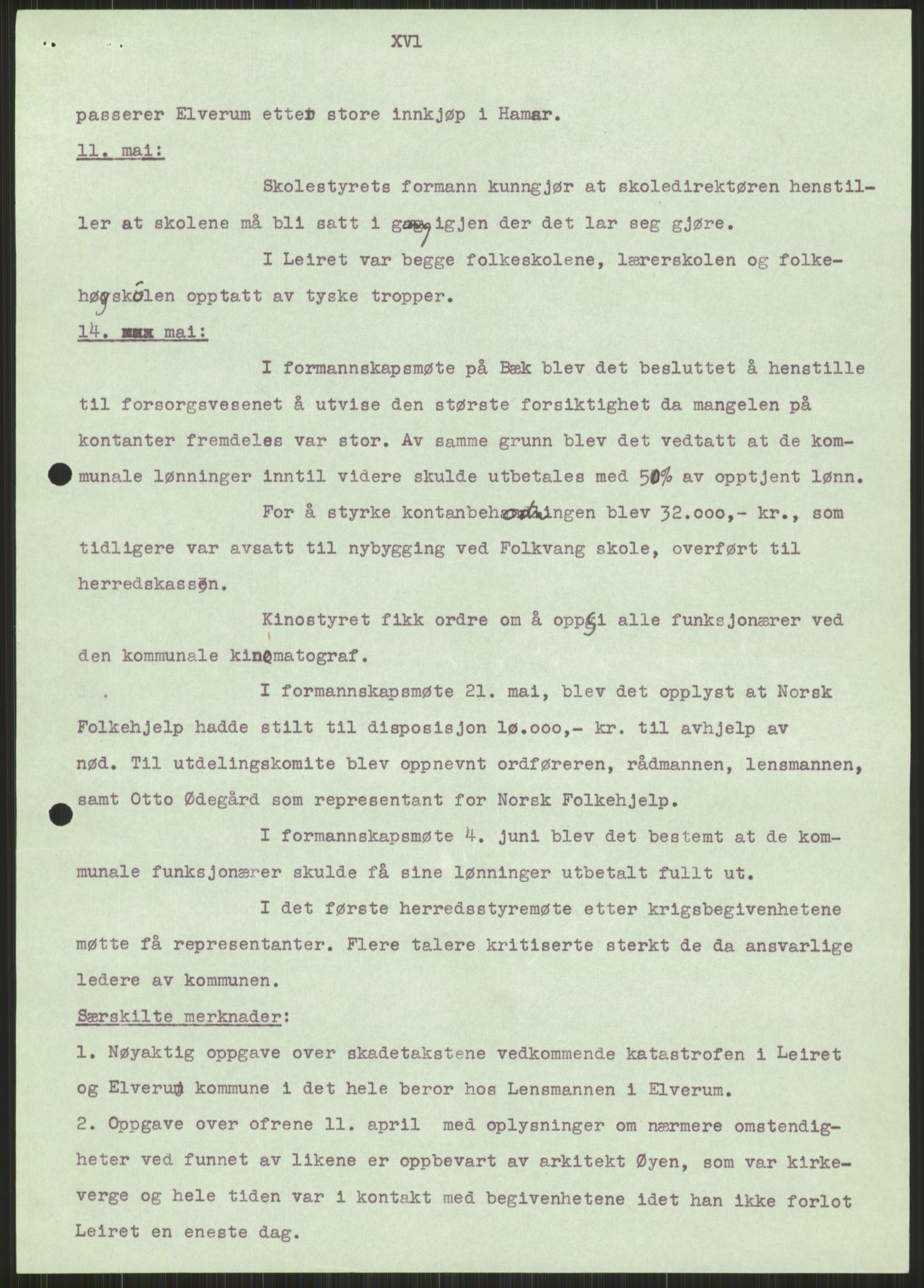 Forsvaret, Forsvarets krigshistoriske avdeling, RA/RAFA-2017/Y/Ya/L0013: II-C-11-31 - Fylkesmenn.  Rapporter om krigsbegivenhetene 1940., 1940, p. 876