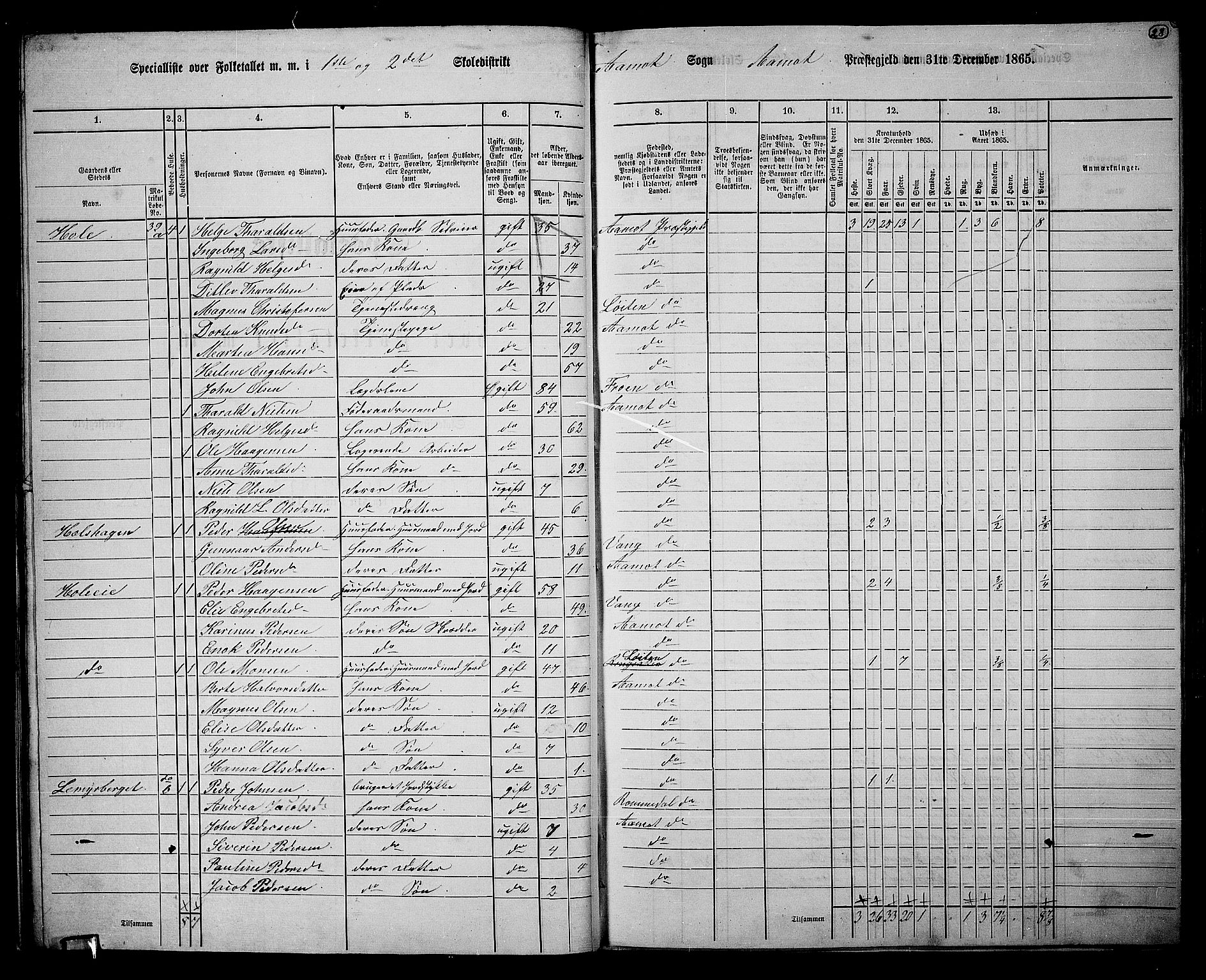 RA, 1865 census for Åmot, 1865, p. 26