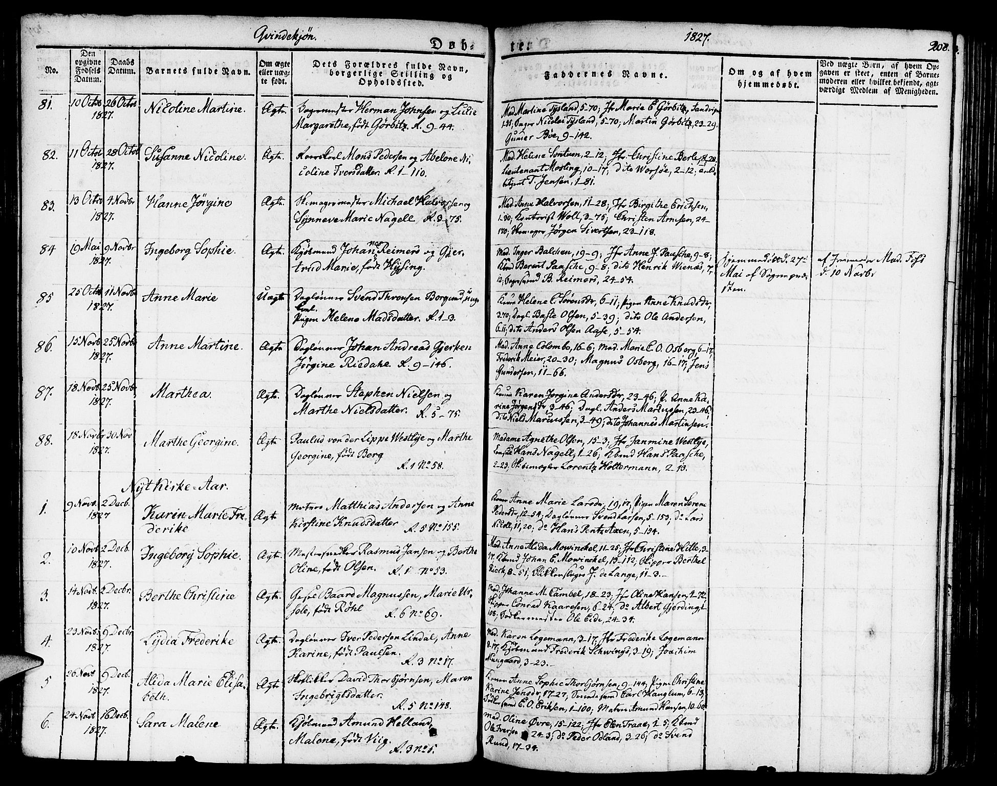 Nykirken Sokneprestembete, SAB/A-77101/H/Haa/L0012: Parish register (official) no. A 12, 1821-1844, p. 208