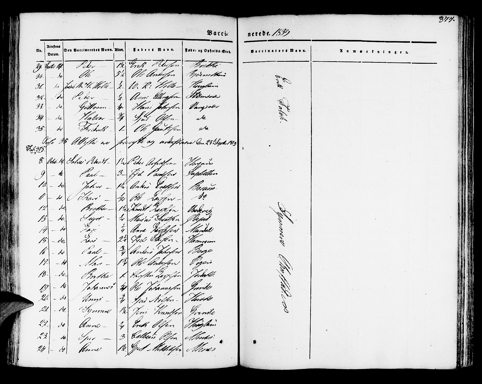 Leikanger sokneprestembete, AV/SAB-A-81001/H/Haa/Haaa/L0007: Parish register (official) no. A 7, 1838-1851, p. 377