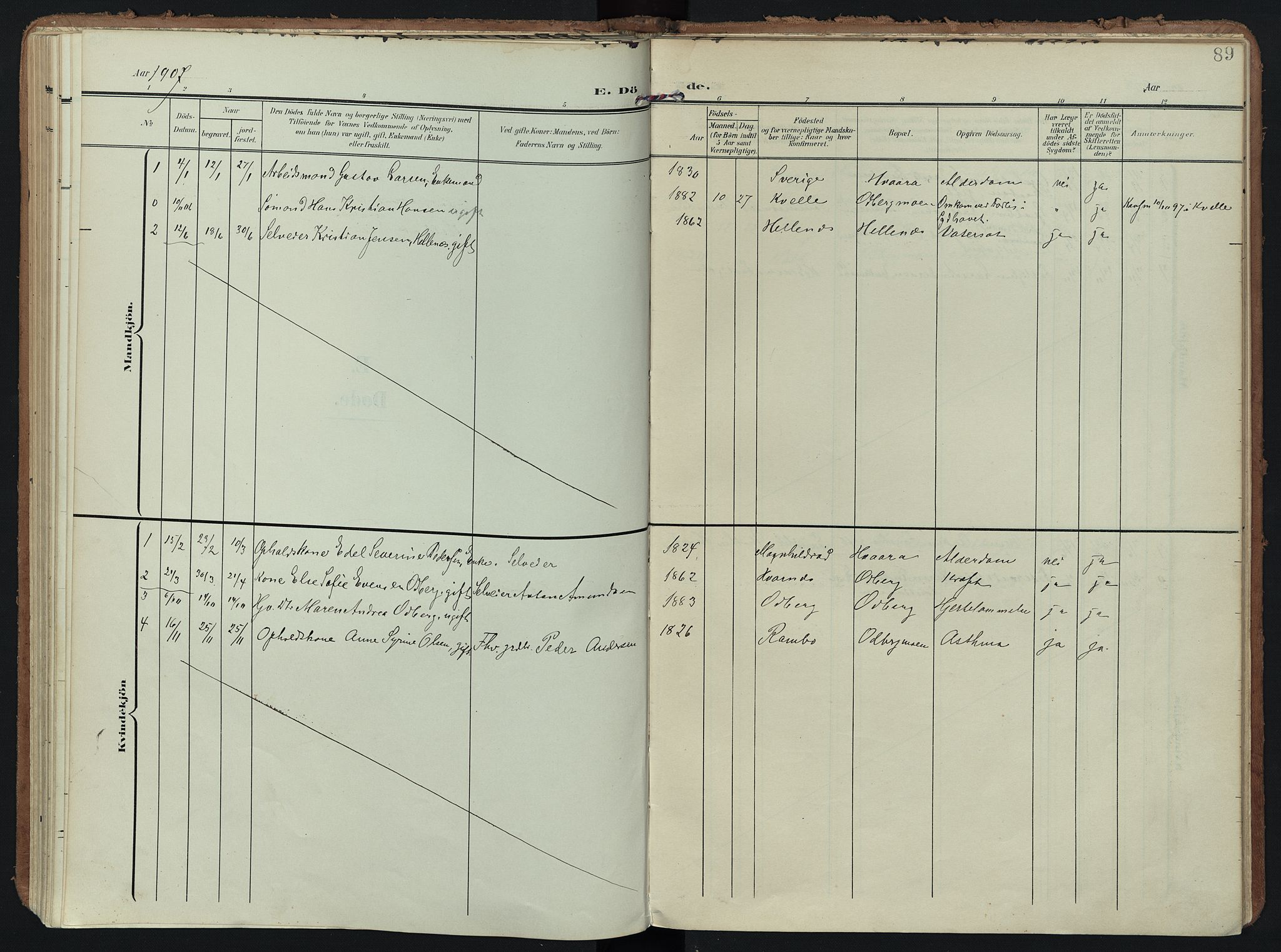 Hedrum kirkebøker, AV/SAKO-A-344/F/Fc/L0002: Parish register (official) no. III 2, 1907-1930, p. 89