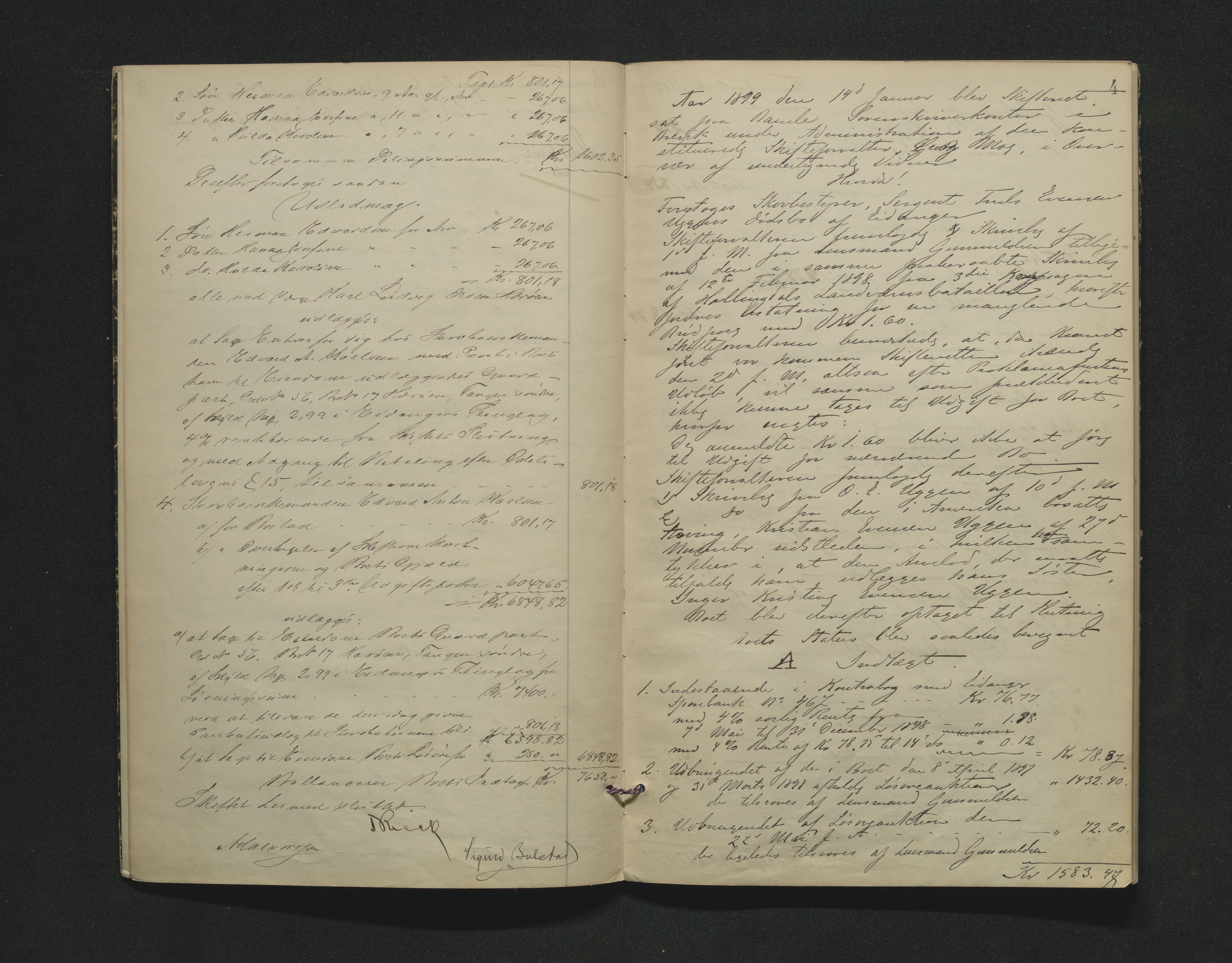 Bamble sorenskriveri, AV/SAKO-A-214/H/Hb/Hbc/L0012: Skifteforhandlingsprotokoll, 1898-1900, p. 4