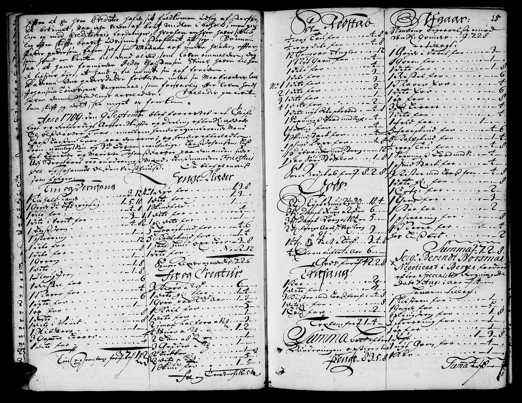 Helgeland sorenskriveri, AV/SAT-A-0004/3/3A/L0002: Skifteprotokoll 3A, 1709-1713, p. 14b-15a