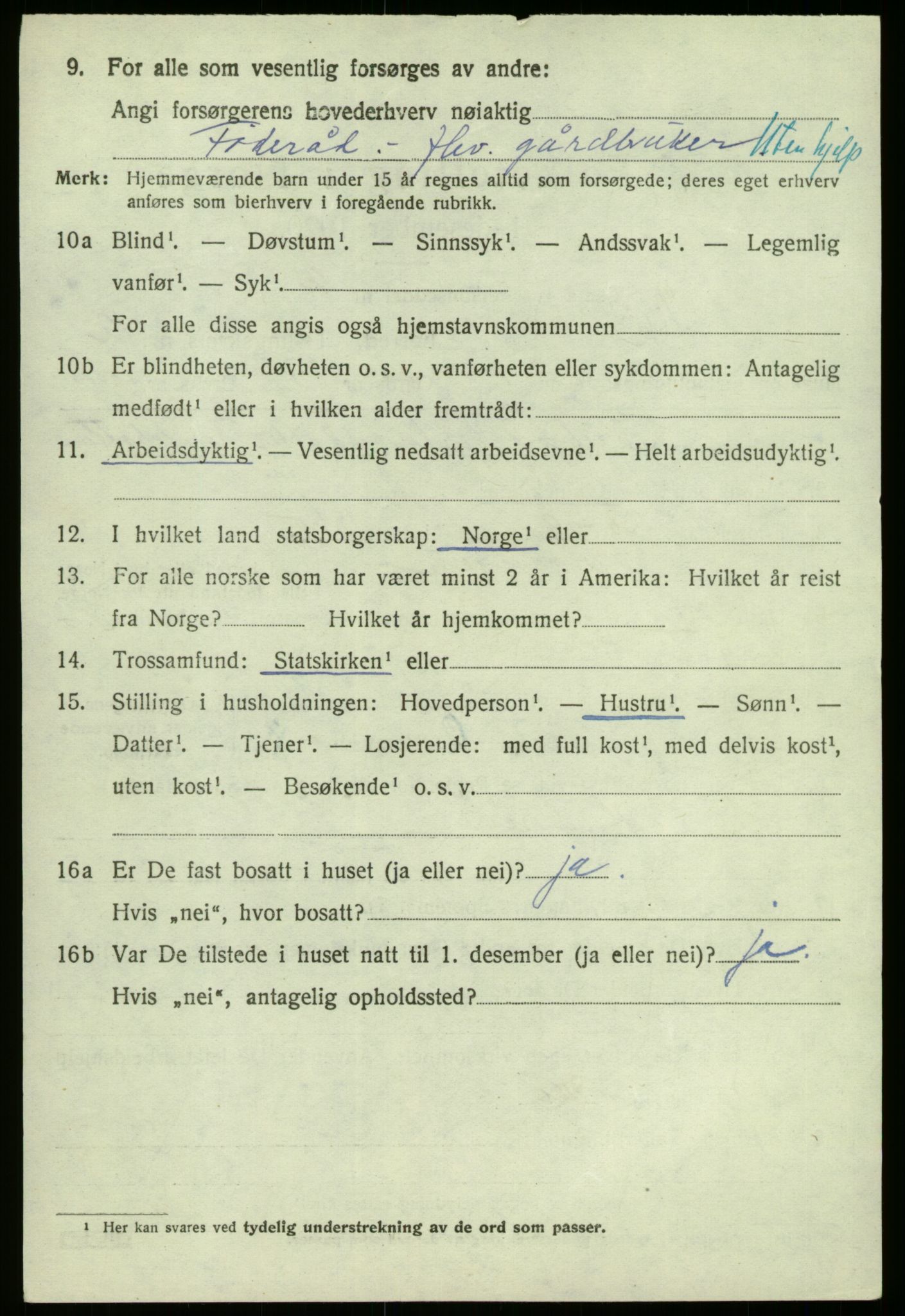 SAB, 1920 census for Vik, 1920, p. 6764