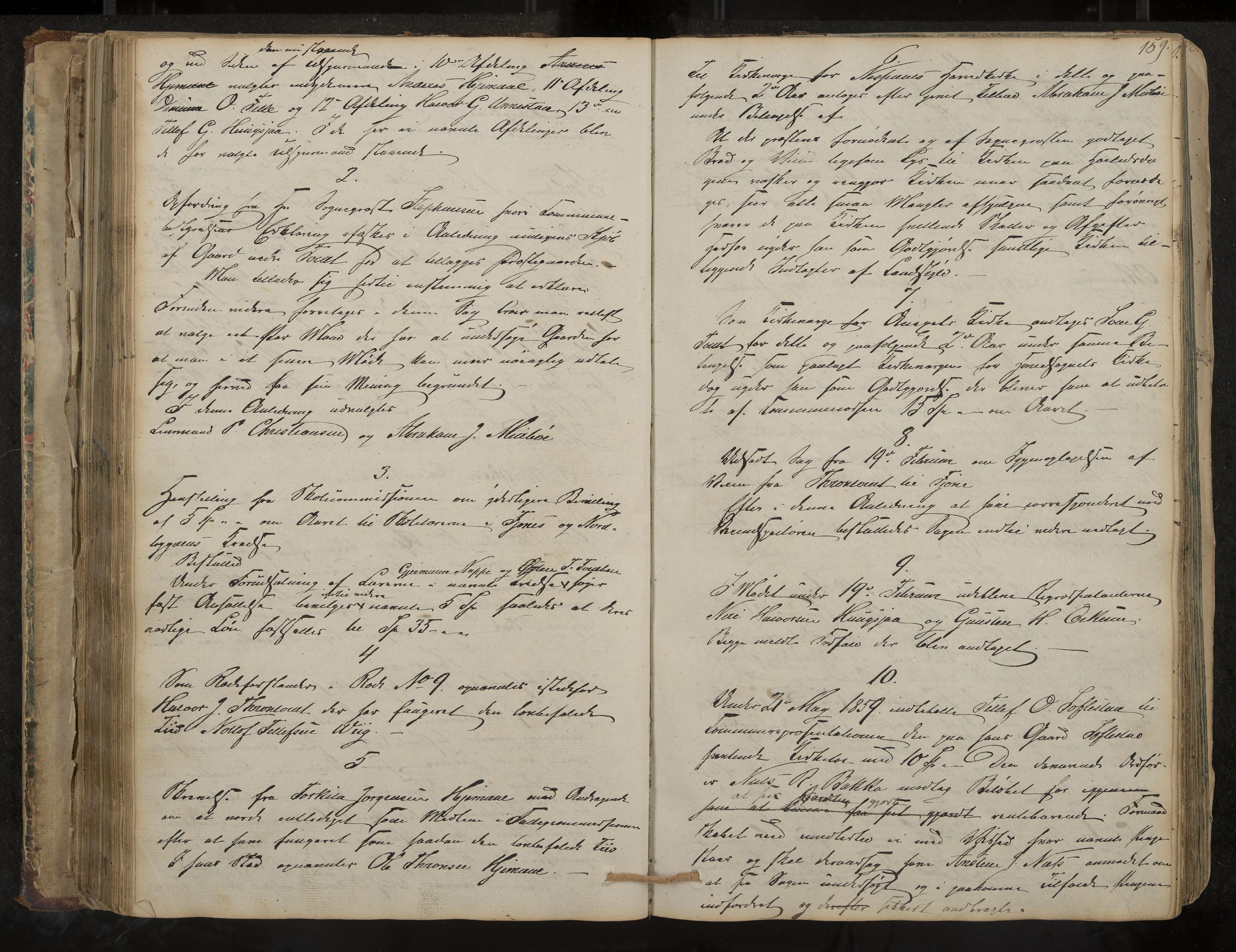 Nissedal formannskap og sentraladministrasjon, IKAK/0830021-1/A/L0001: Møtebok, 1838-1870, p. 159