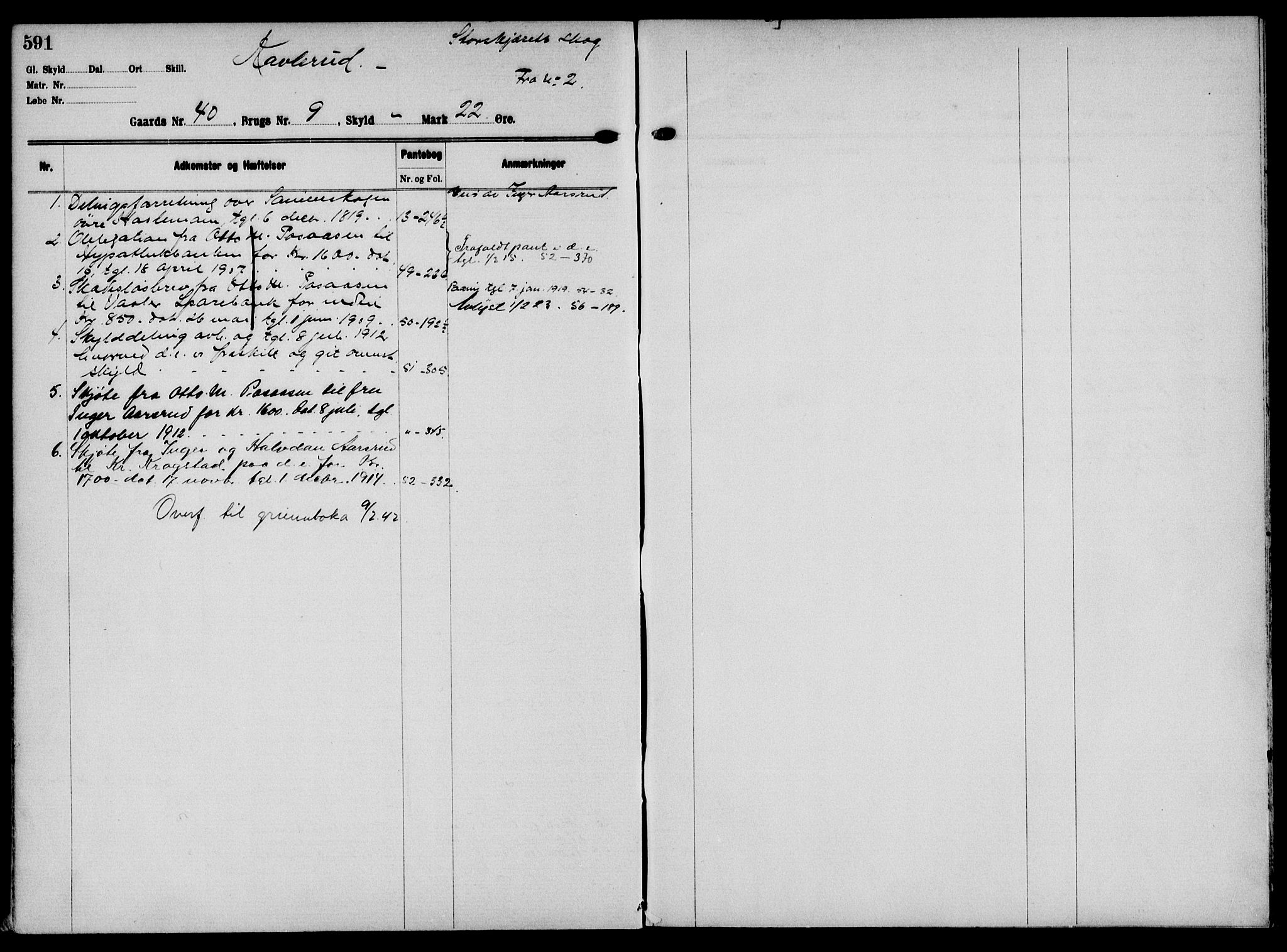 Solør tingrett, AV/SAH-TING-008/H/Ha/Hak/L0002: Mortgage register no. II, 1900-1935, p. 591