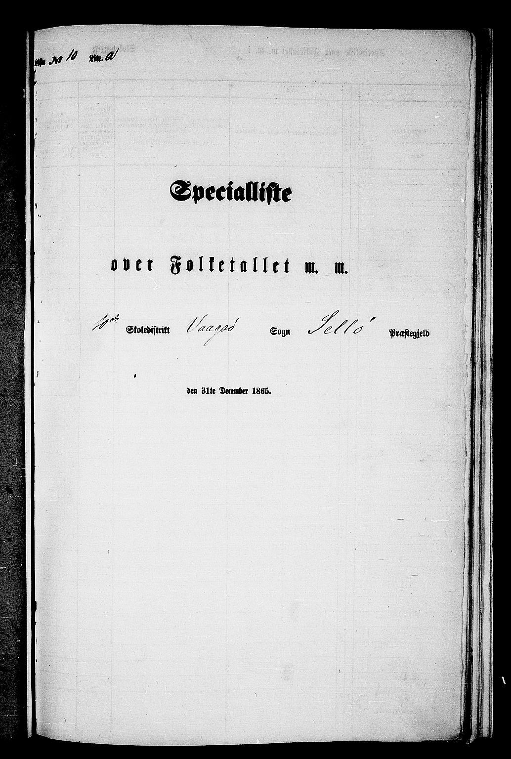 RA, 1865 census for Selje, 1865, p. 150