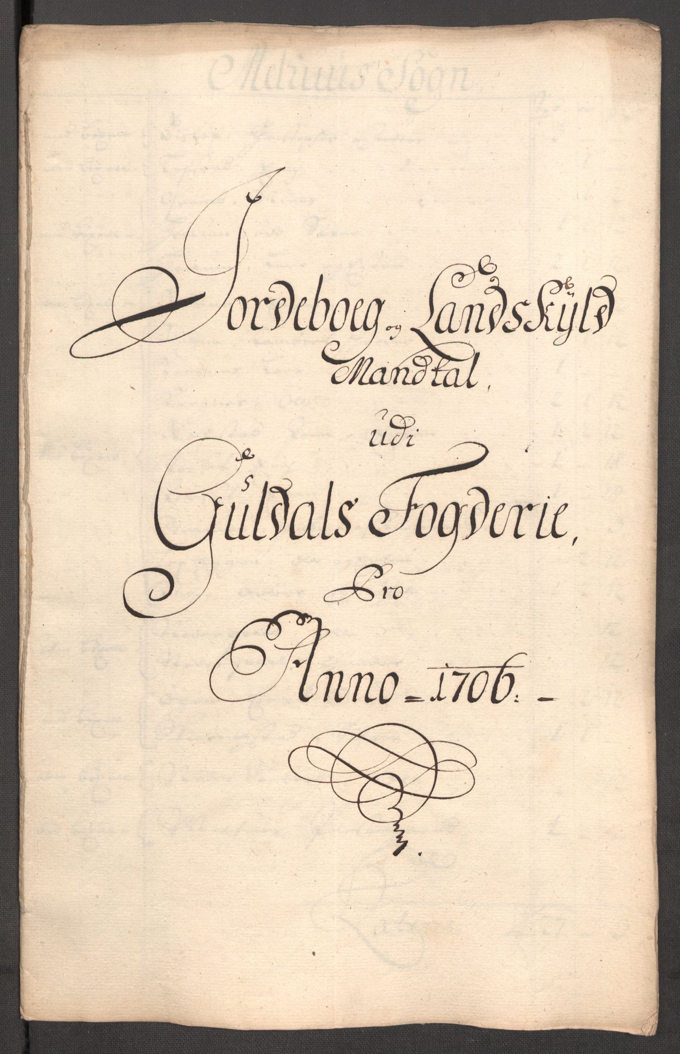 Rentekammeret inntil 1814, Reviderte regnskaper, Fogderegnskap, RA/EA-4092/R60/L3956: Fogderegnskap Orkdal og Gauldal, 1706, p. 300