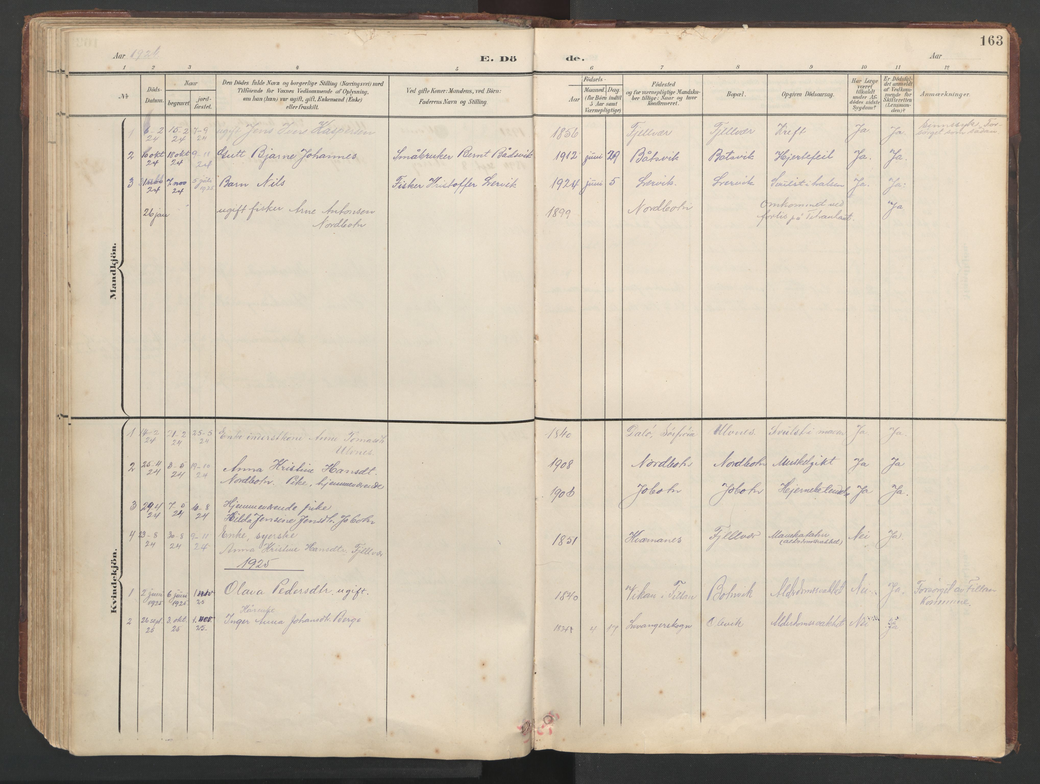 Ministerialprotokoller, klokkerbøker og fødselsregistre - Sør-Trøndelag, SAT/A-1456/638/L0571: Parish register (copy) no. 638C03, 1901-1930, p. 163