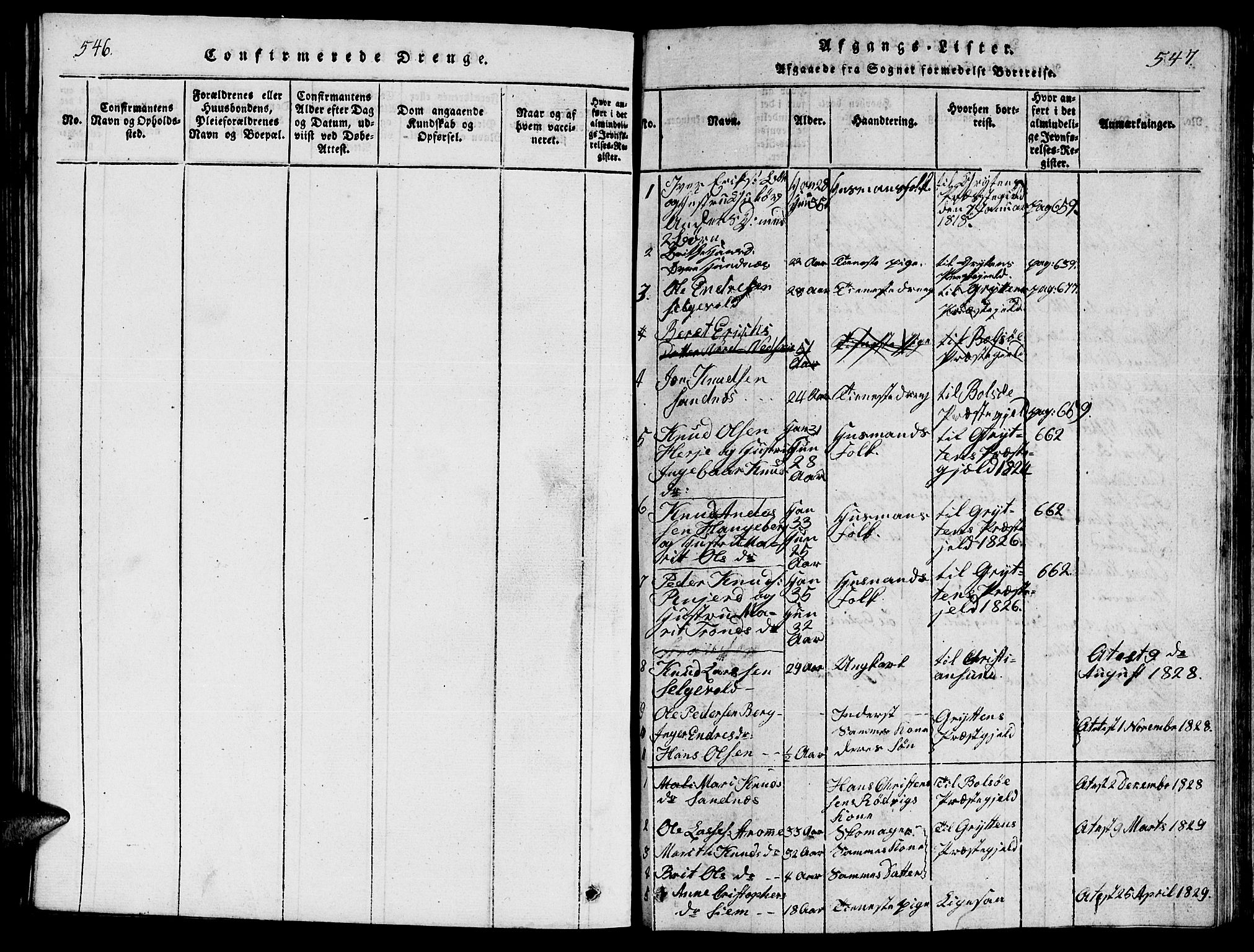 Ministerialprotokoller, klokkerbøker og fødselsregistre - Møre og Romsdal, SAT/A-1454/548/L0613: Parish register (copy) no. 548C01, 1818-1846, p. 546-547