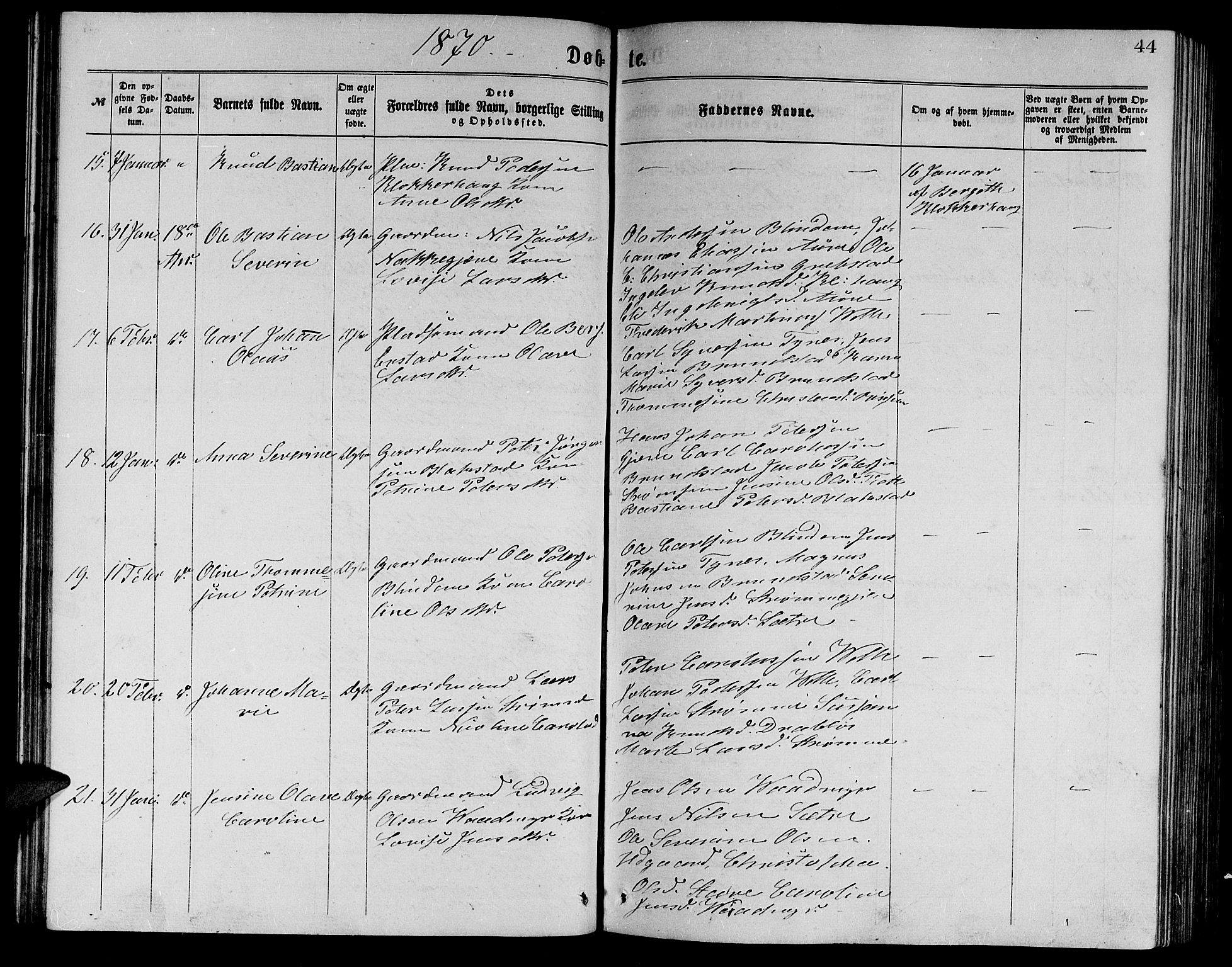 Ministerialprotokoller, klokkerbøker og fødselsregistre - Møre og Romsdal, AV/SAT-A-1454/523/L0338: Parish register (copy) no. 523C01, 1865-1877, p. 44