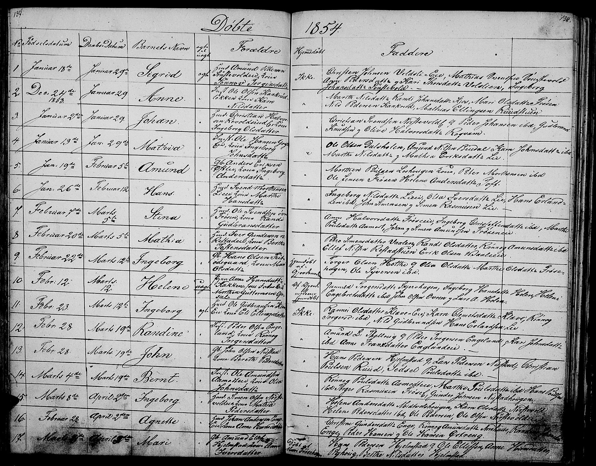 Gausdal prestekontor, SAH/PREST-090/H/Ha/Hab/L0003: Parish register (copy) no. 3, 1829-1864, p. 137-138