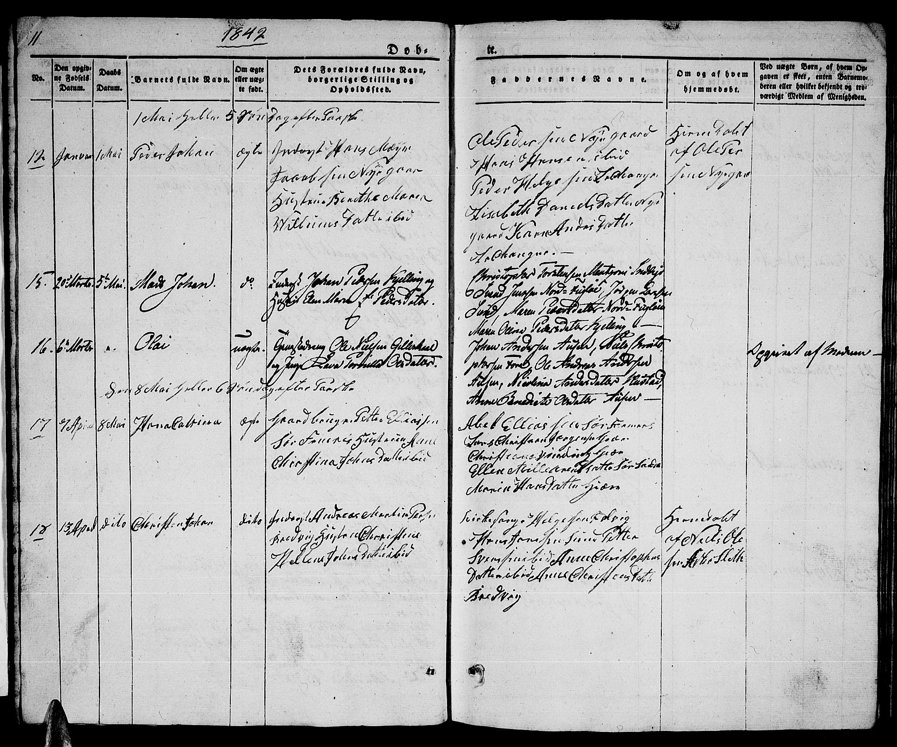 Ministerialprotokoller, klokkerbøker og fødselsregistre - Nordland, AV/SAT-A-1459/805/L0106: Parish register (copy) no. 805C02, 1841-1861, p. 11