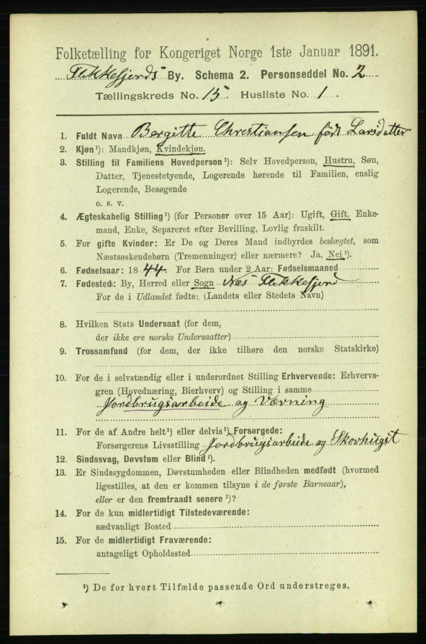 RA, 1891 census for 1004 Flekkefjord, 1891, p. 1941