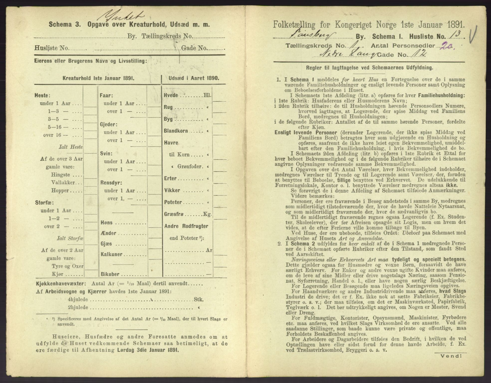 RA, 1891 census for 0705 Tønsberg, 1891, p. 114