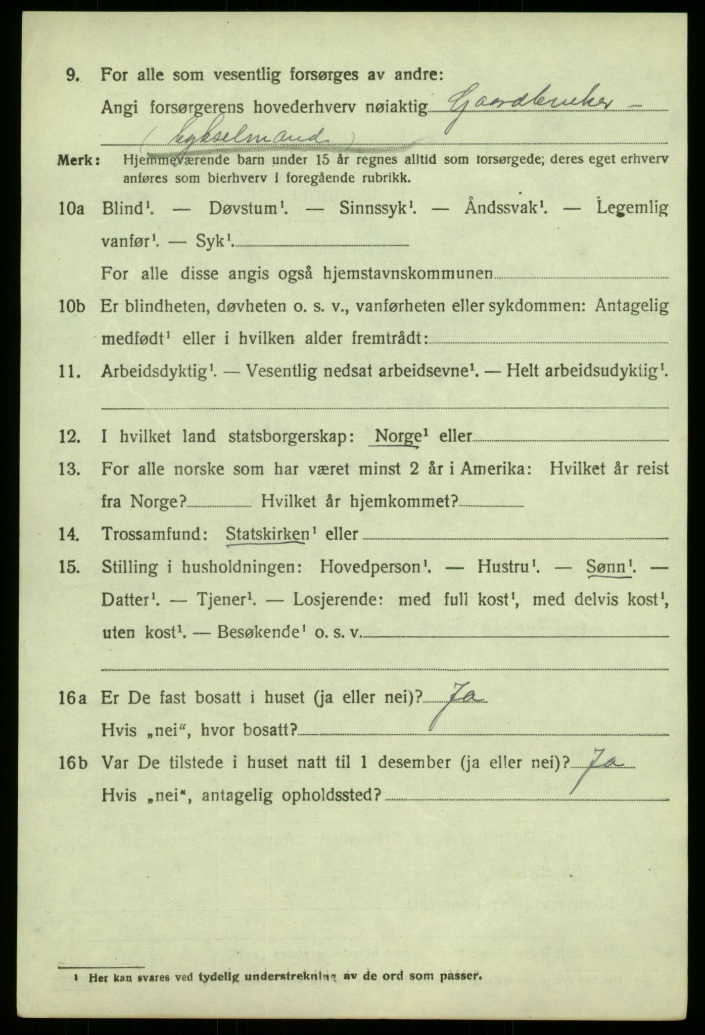 SAB, 1920 census for Austrheim, 1920, p. 2141