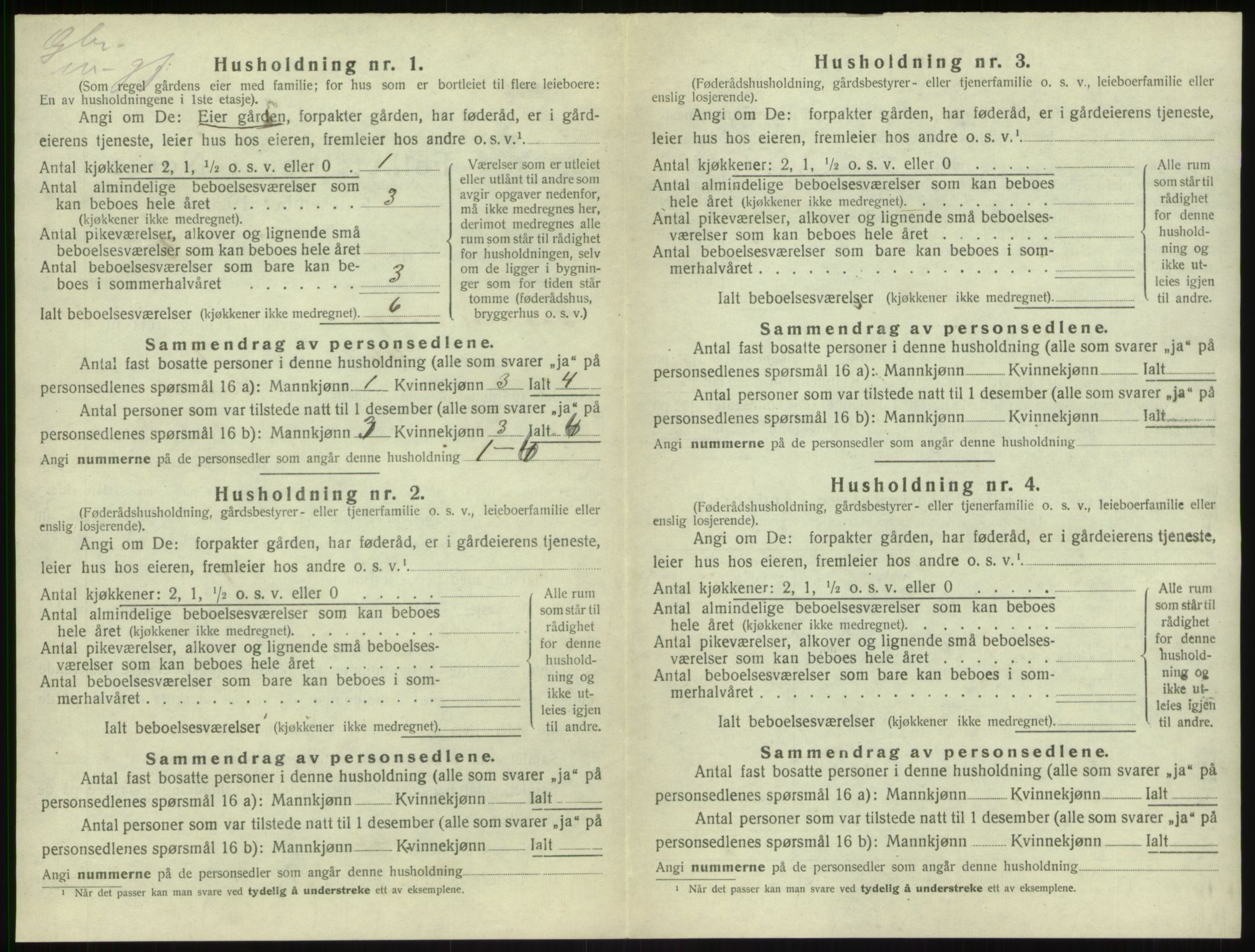 SAB, 1920 census for Sogndal, 1920, p. 787