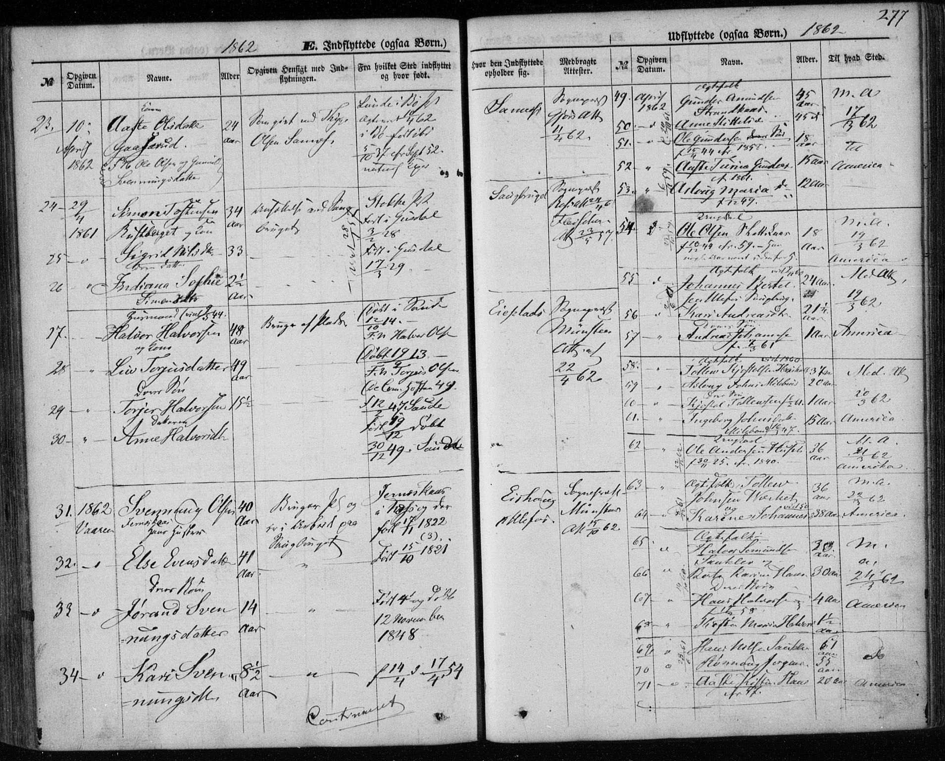 Holla kirkebøker, AV/SAKO-A-272/F/Fa/L0006: Parish register (official) no. 6, 1861-1869, p. 277