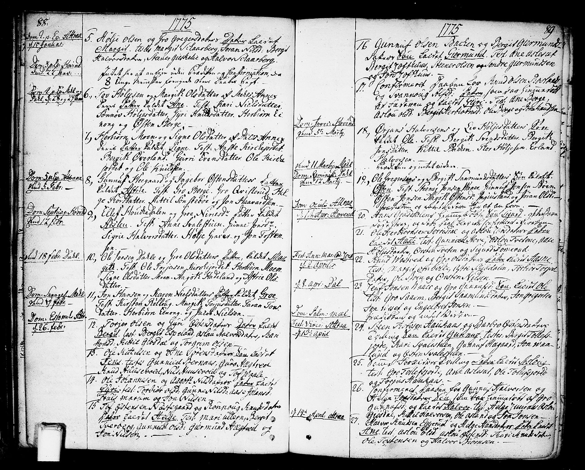 Tinn kirkebøker, AV/SAKO-A-308/F/Fa/L0002: Parish register (official) no. I 2, 1757-1810, p. 88-89