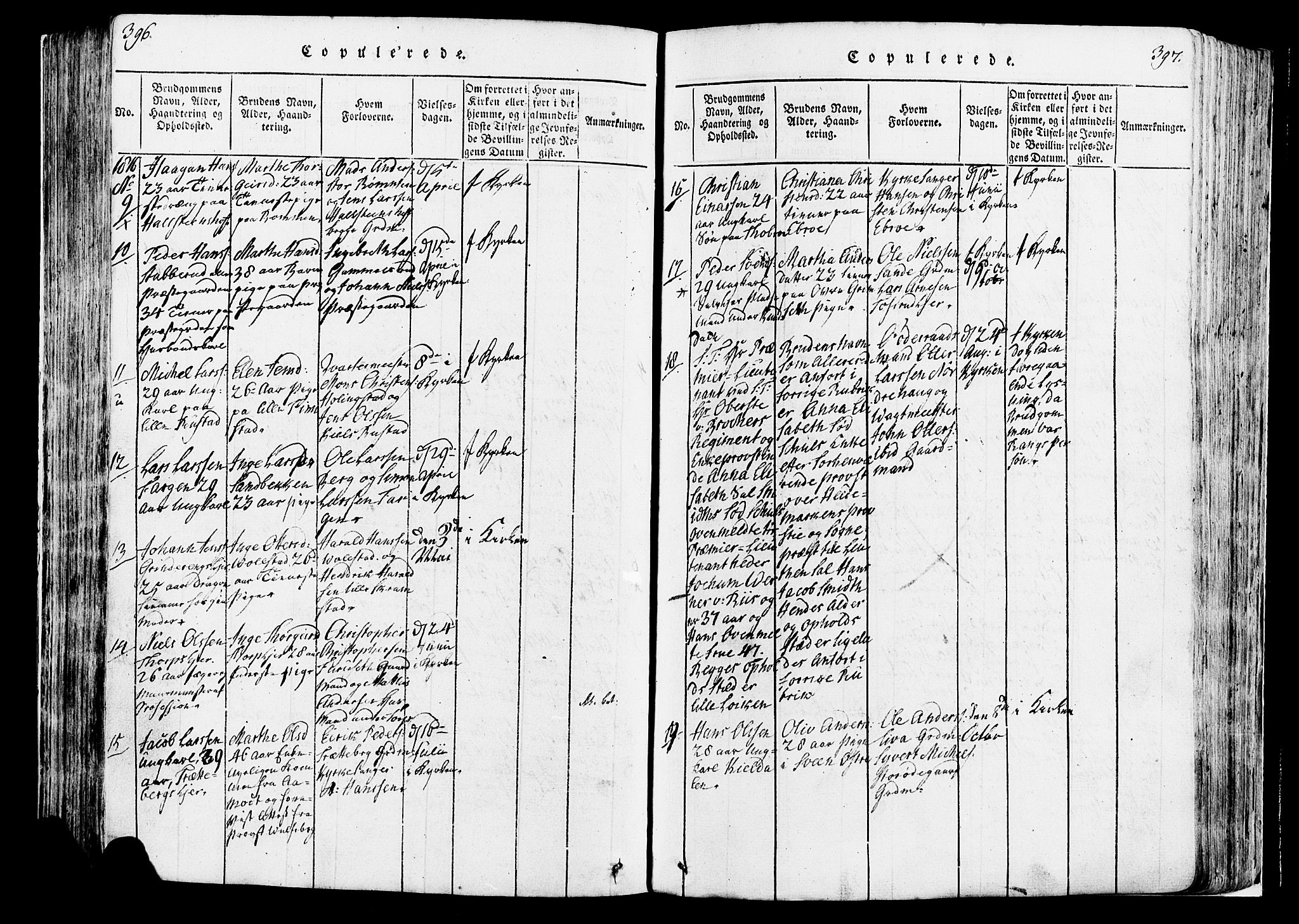 Løten prestekontor, AV/SAH-PREST-022/K/Ka/L0005: Parish register (official) no. 5, 1814-1832, p. 396-397