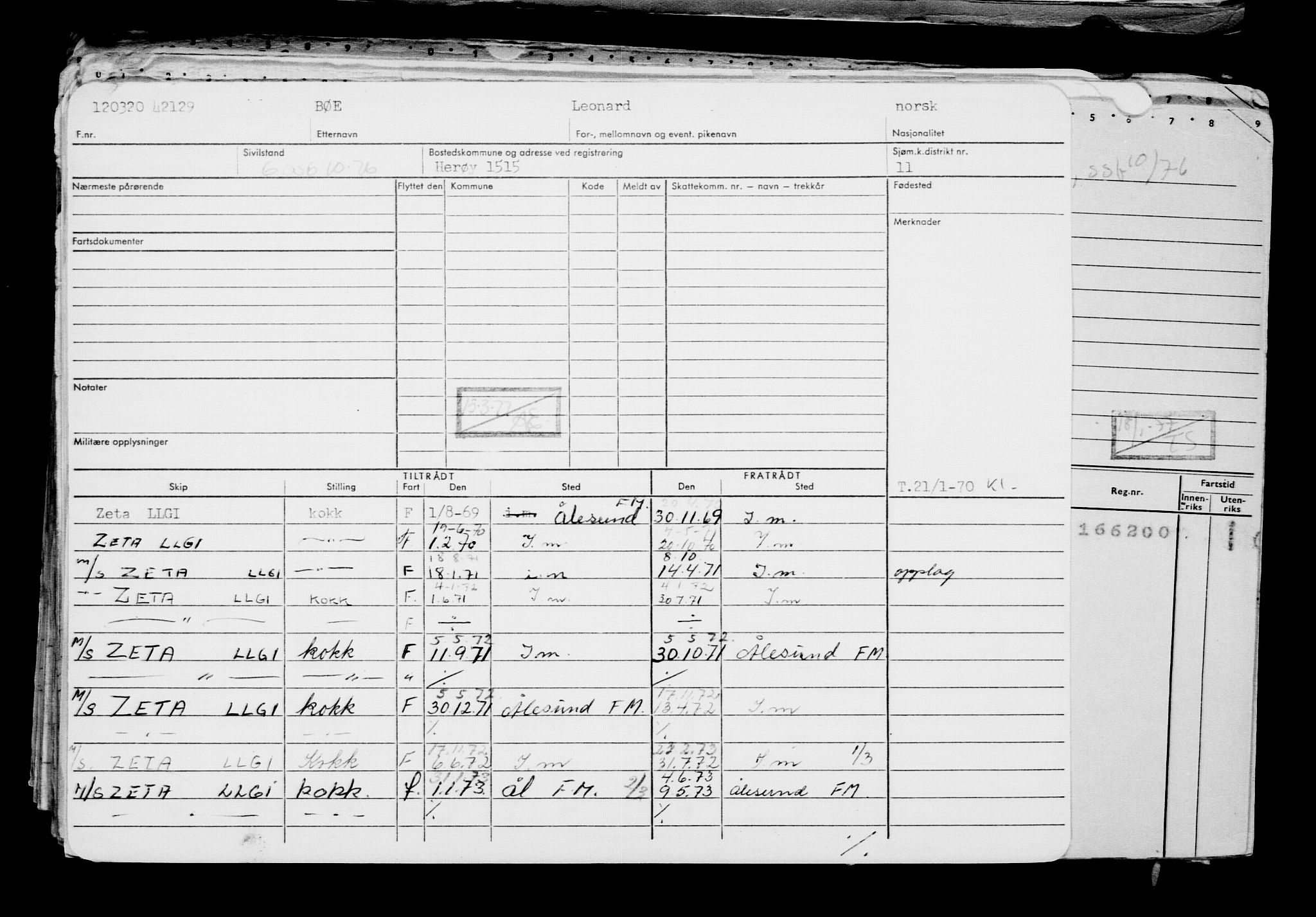 Direktoratet for sjømenn, AV/RA-S-3545/G/Gb/L0178: Hovedkort, 1920, p. 178