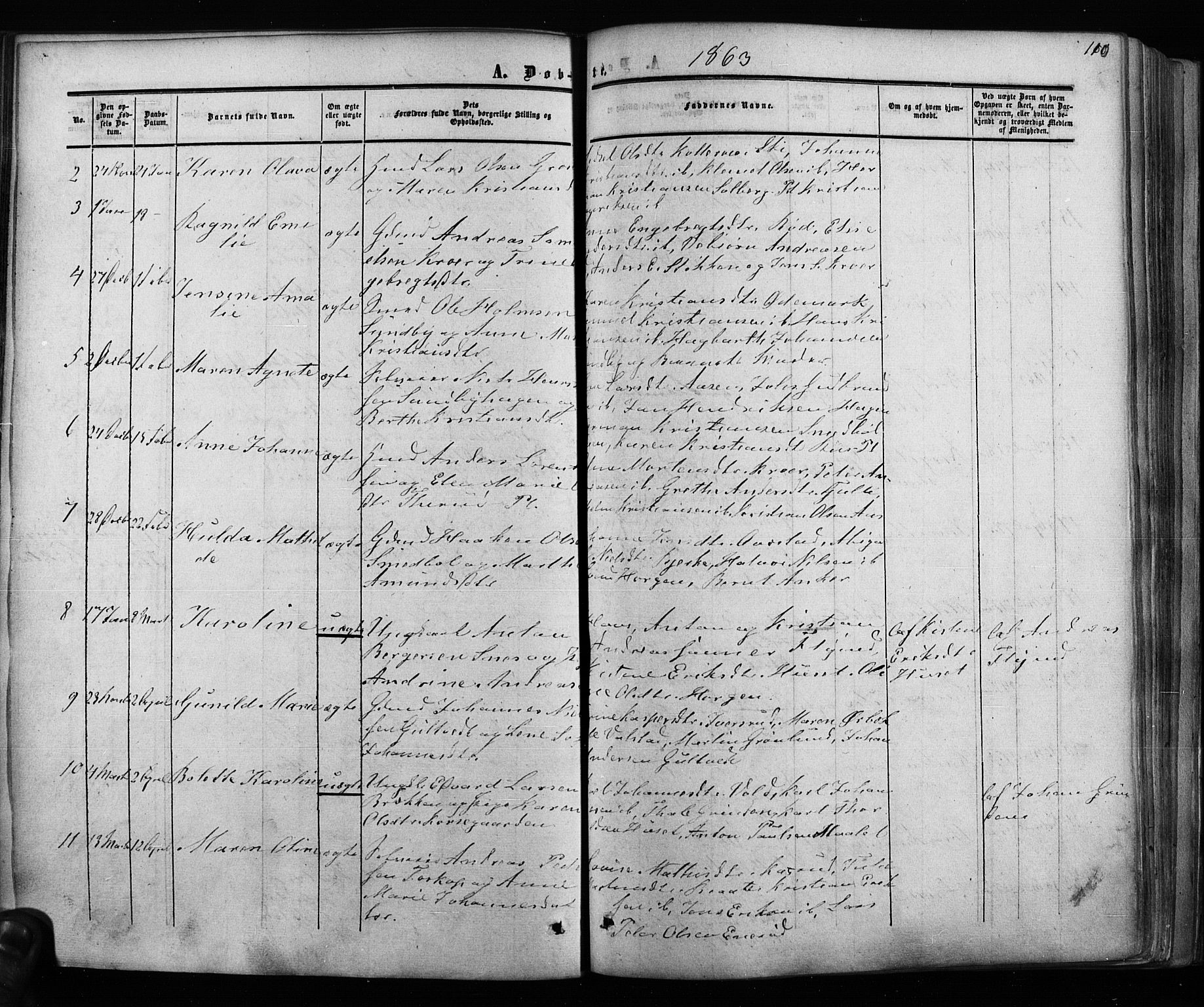 Ås prestekontor Kirkebøker, AV/SAO-A-10894/F/Fa/L0007: Parish register (official) no. I 7, 1854-1870, p. 110