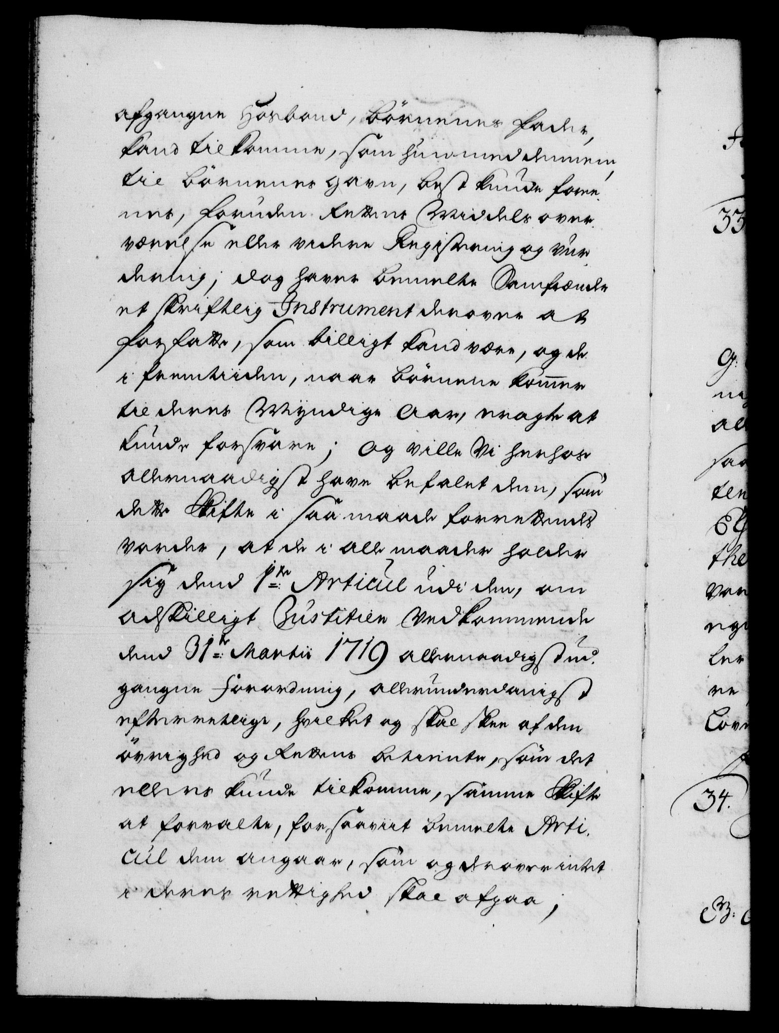 Danske Kanselli 1572-1799, AV/RA-EA-3023/F/Fc/Fca/Fcaa/L0028: Norske registre, 1733-1734, p. 21b