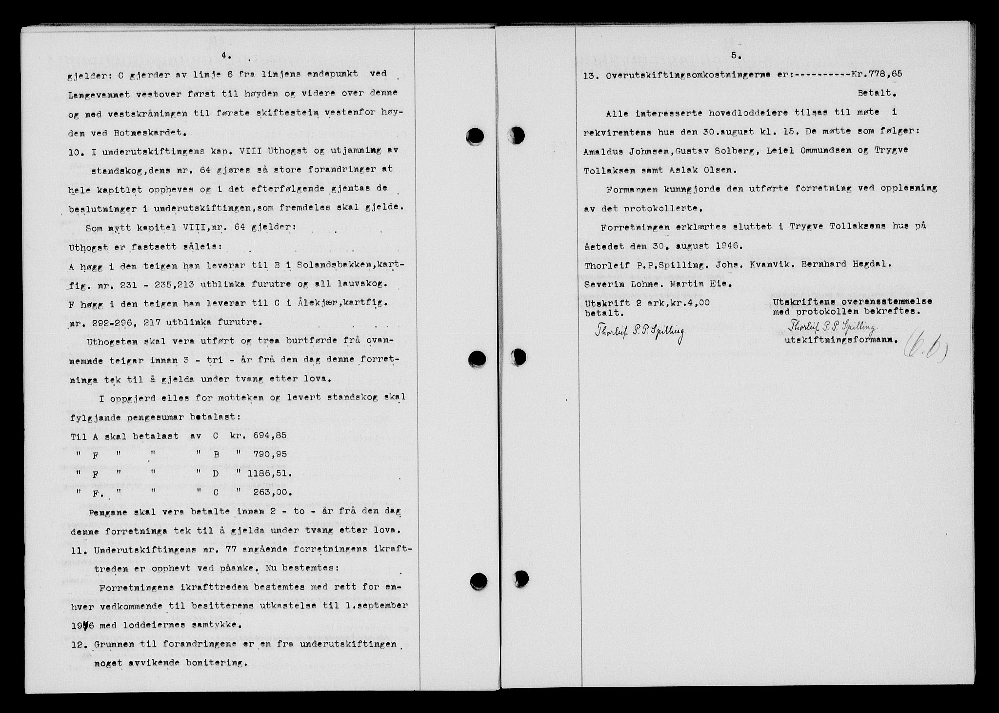 Flekkefjord sorenskriveri, SAK/1221-0001/G/Gb/Gba/L0061: Mortgage book no. A-9, 1946-1947, Diary no: : 939/1946