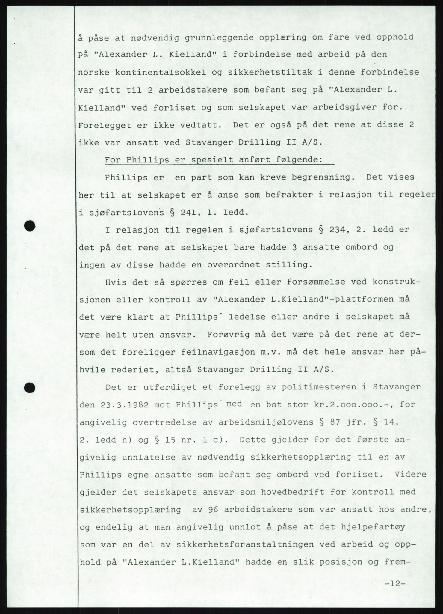 Pa 1503 - Stavanger Drilling AS, AV/SAST-A-101906/A/Ab/Abc/L0009: Styrekorrespondanse Stavanger Drilling II A/S, 1981-1983, p. 547