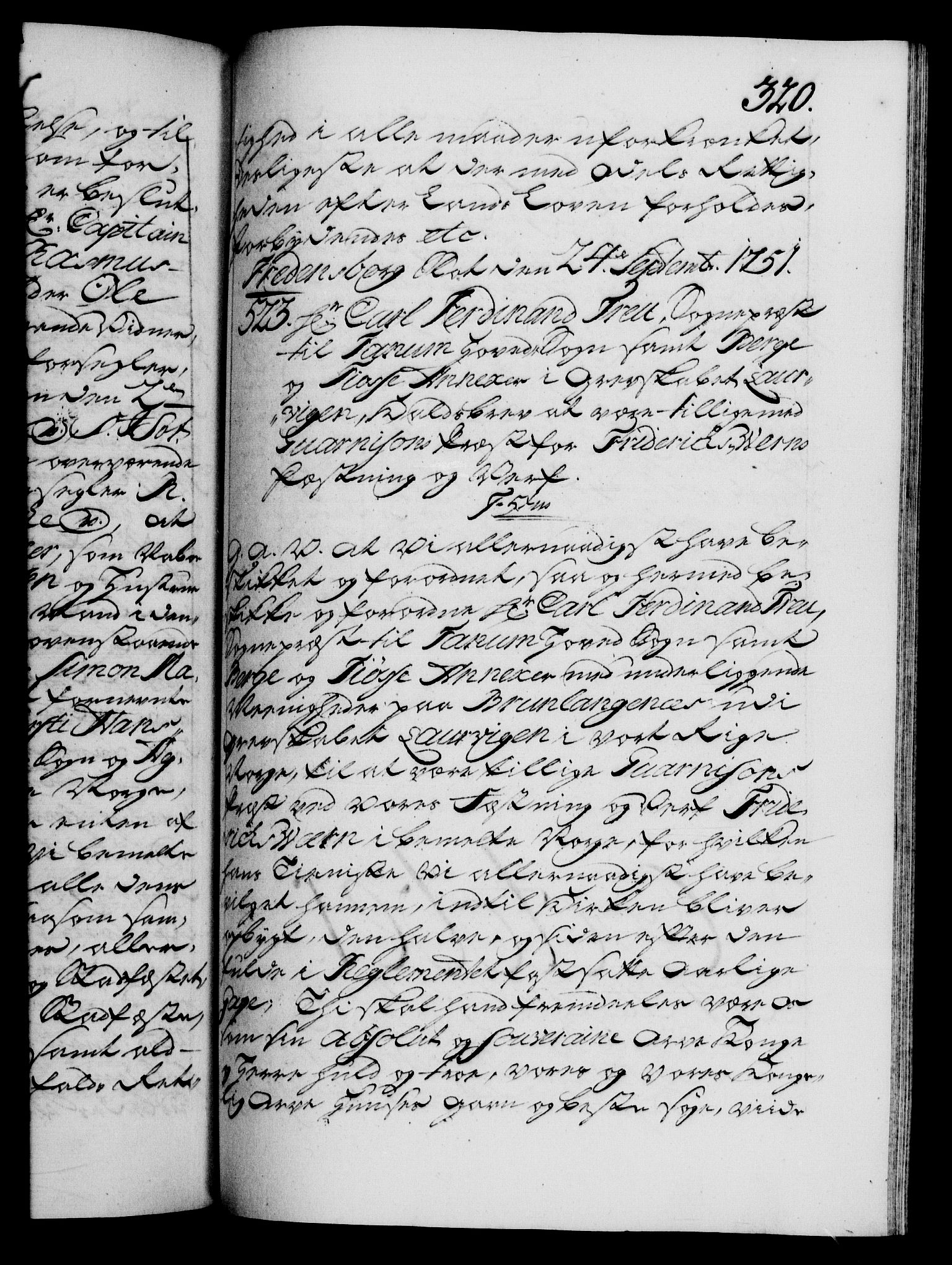 Danske Kanselli 1572-1799, RA/EA-3023/F/Fc/Fca/Fcaa/L0037: Norske registre, 1751-1752, p. 320a